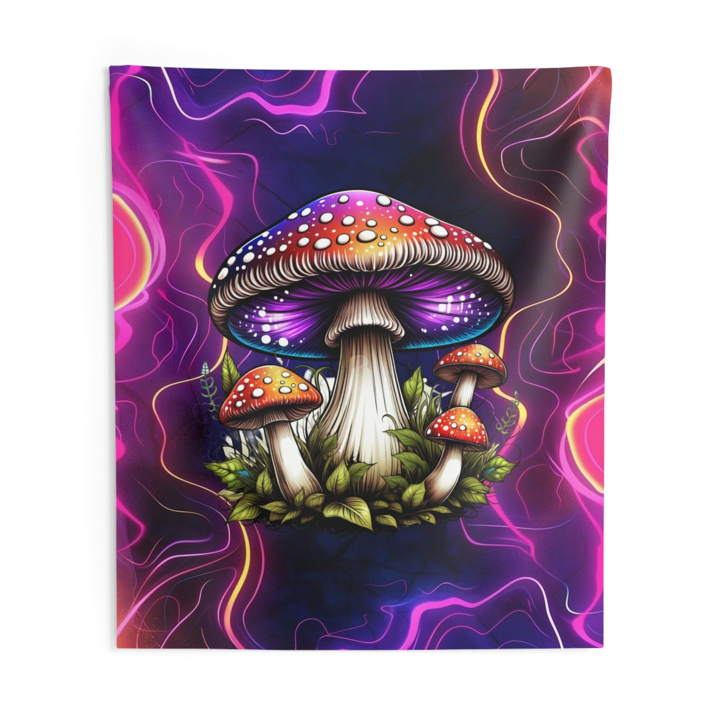 Psychedelic Mushroom Wall Tapestry, Bohemian Home Decor, Wall Art for Living Room, Bedroom, Dorm, Festival Decor