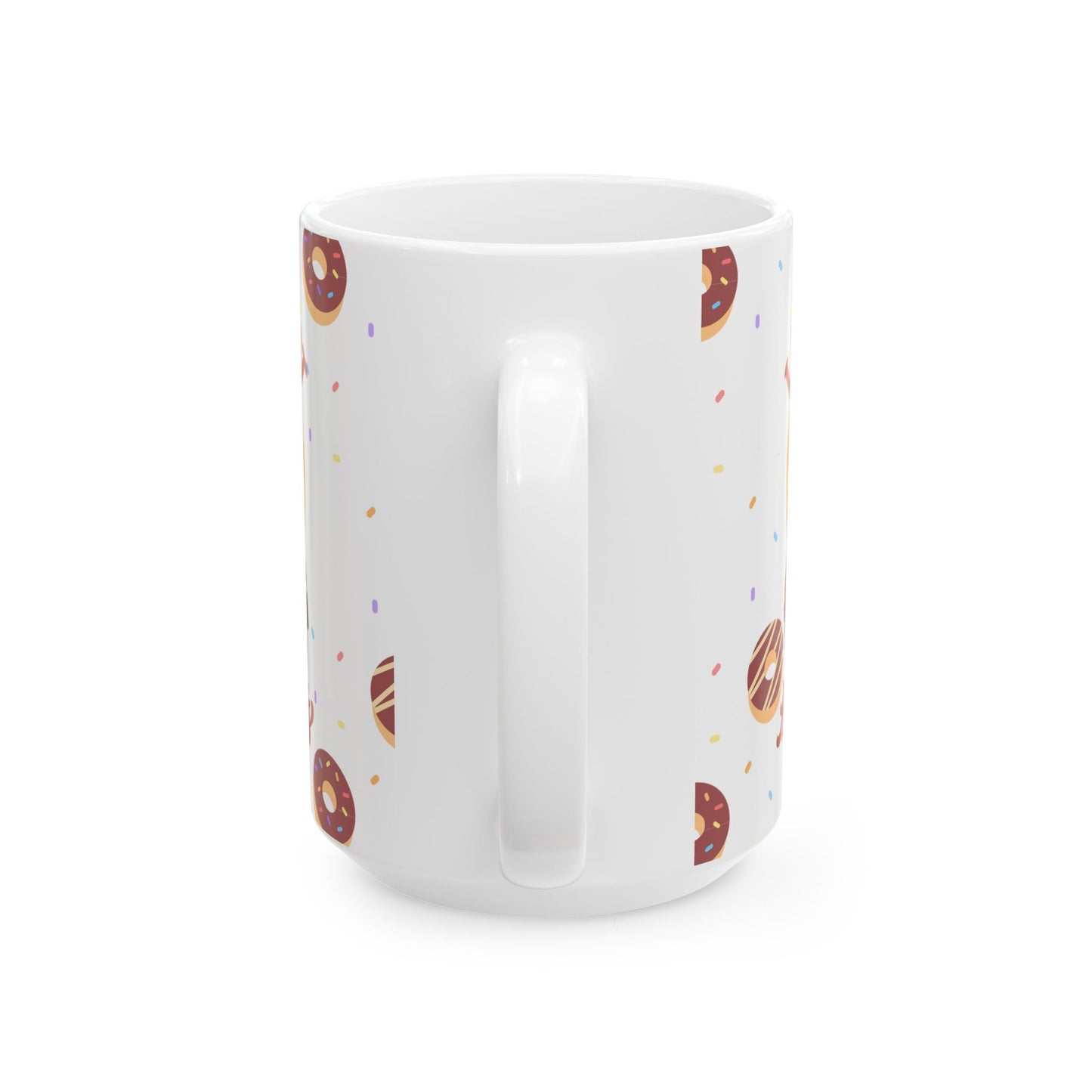 Whimsical Donut Ceramic Mug - Perfect for Coffee Lovers, Gift for Foodies, Birthday Celebration, Kitchen Decor, Funny Beverage Holder