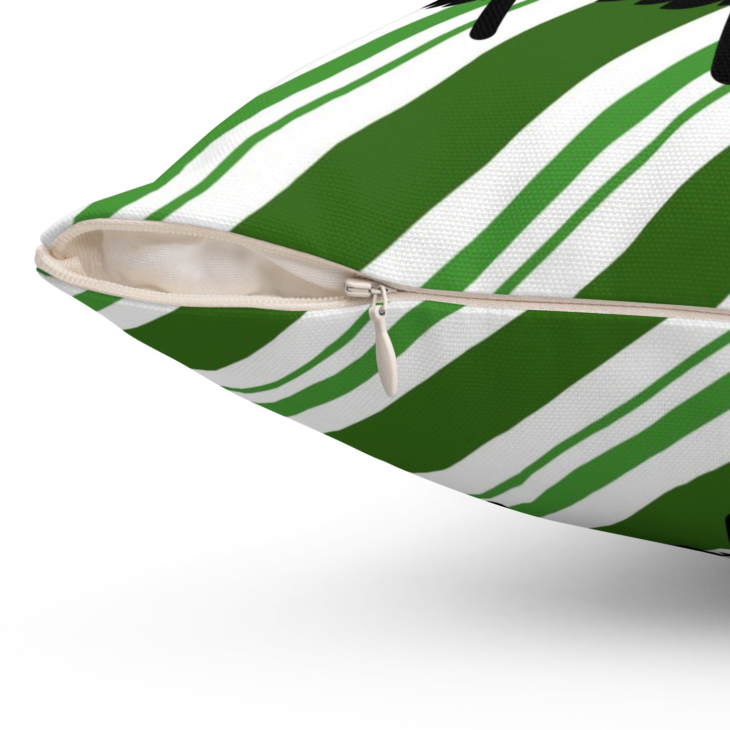 Christmas Theme Spun Polyester Square Pillow, Dog Lover's Holiday Decor for Home or Office, Dog Lovers Holiday Accent for Any Room