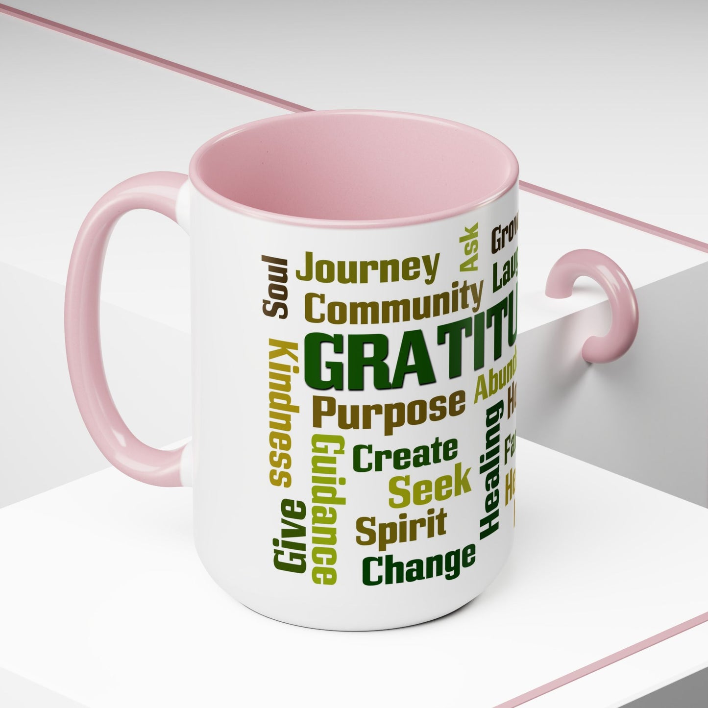 Inspirational Two-Tone Coffee Mugs,15oz, Coffee, Tea, Hot Chocolate Lovers, Gift Idea for Family, Friends and Co-Workers, for Any Occasion