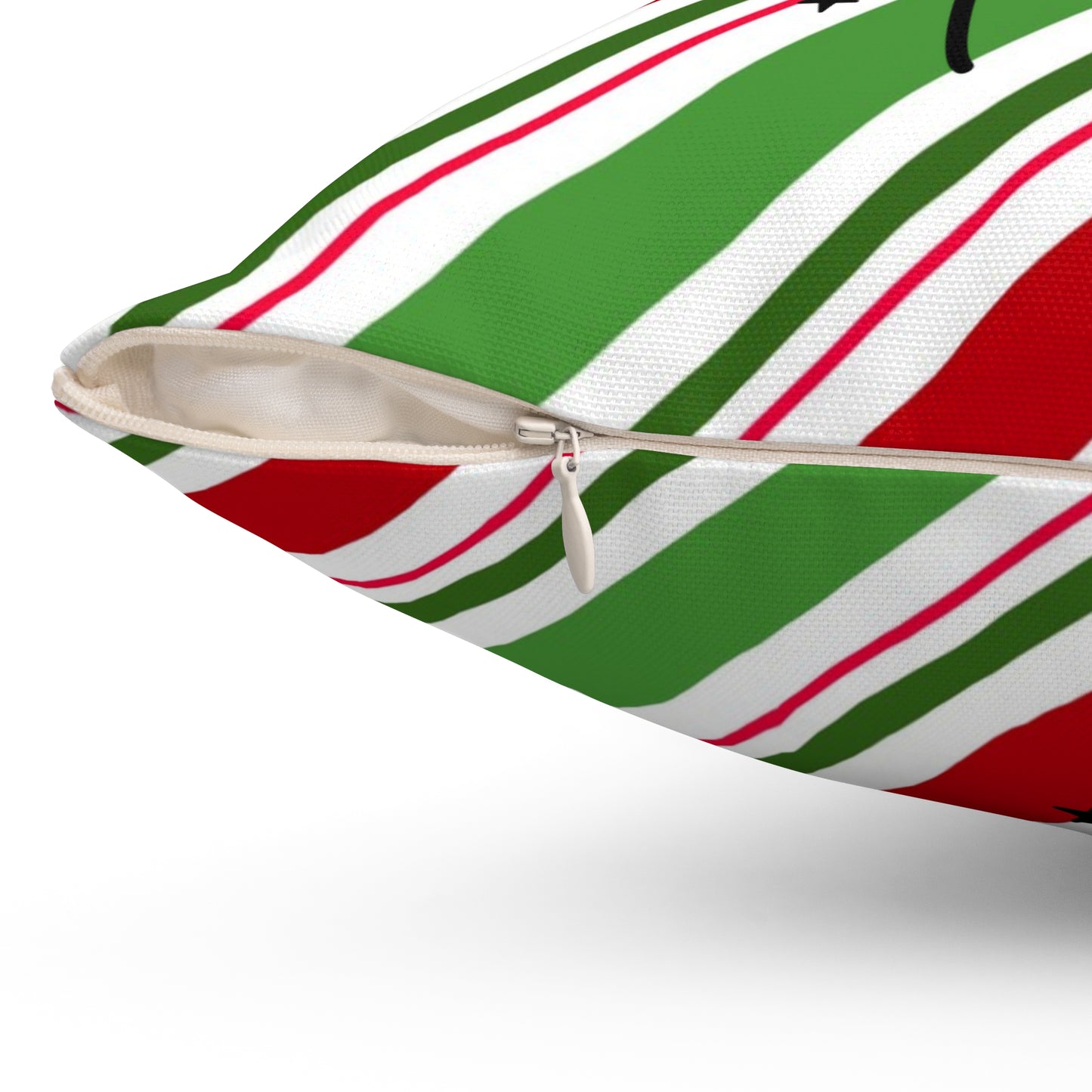 Christmas Pet Theme Spun Polyester Square Pillow, Dog Lover's Holiday Decor for Home or Office, Animal Lovers, Pet Lover's Holiday Accent