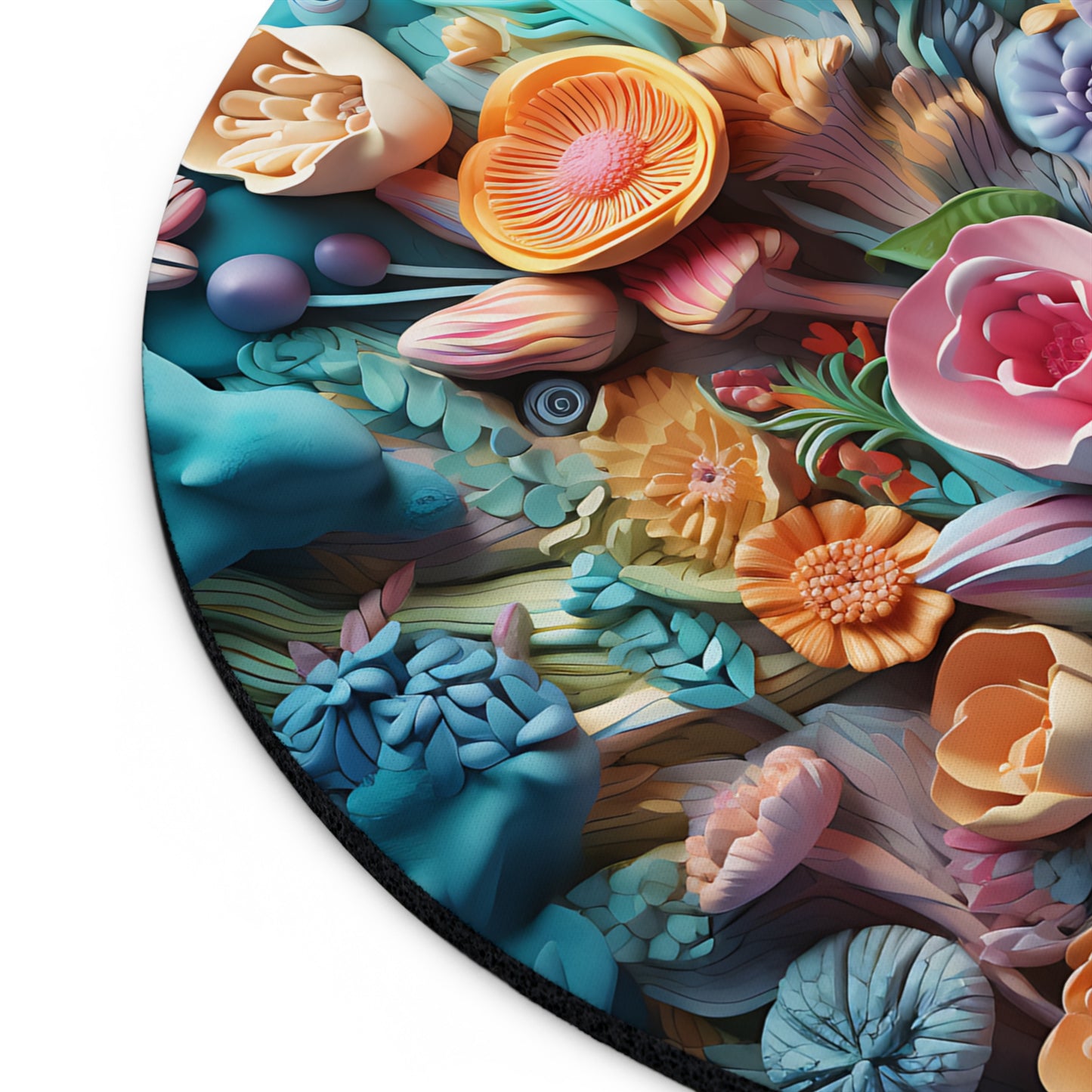 Petals & Blooms Floral Desk Mouse Pad - Vibrant Nature-Inspired Desk Accessory