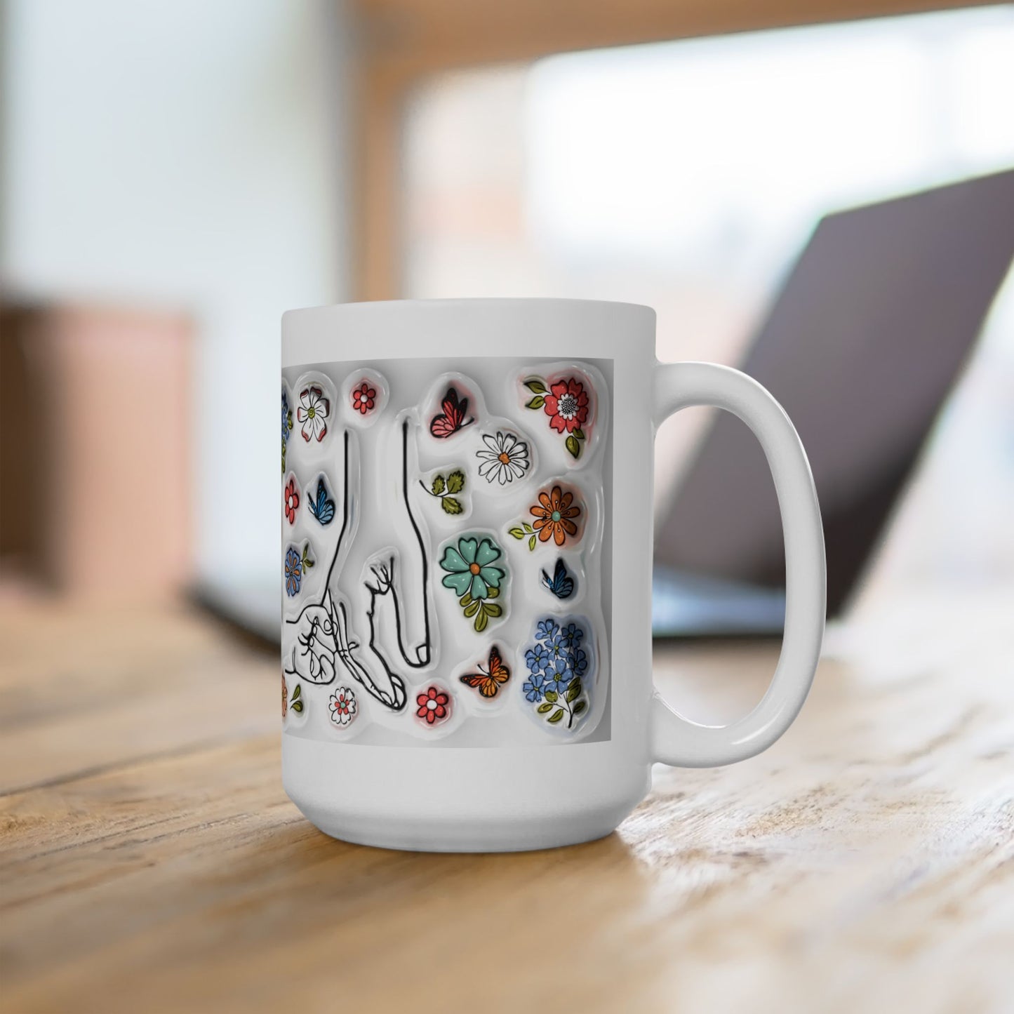 Floral Ceramic Mug for Mom - 11oz & 15oz