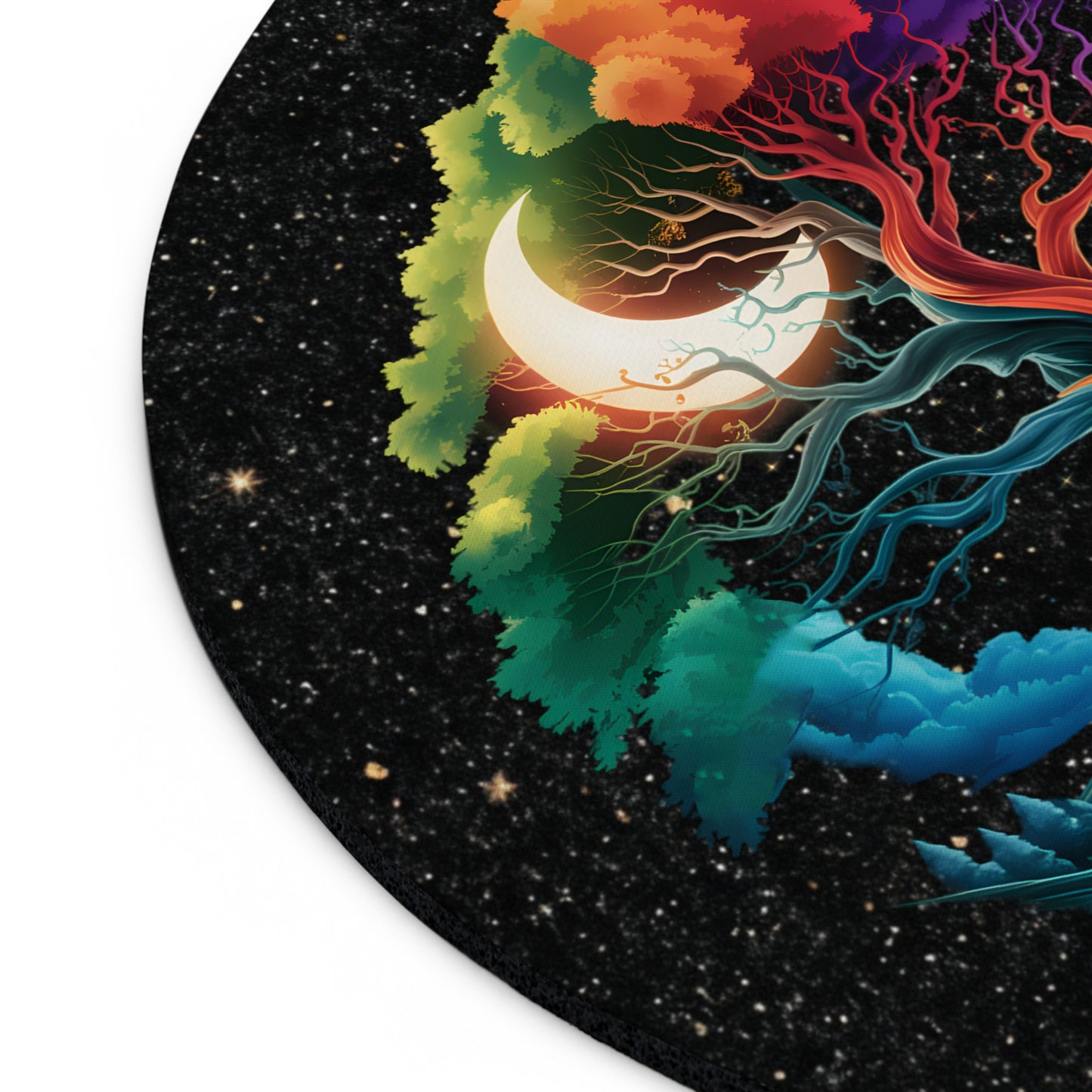 Colorful Cosmic Tree Desk Mouse Pad - Perfect for Nature Lovers