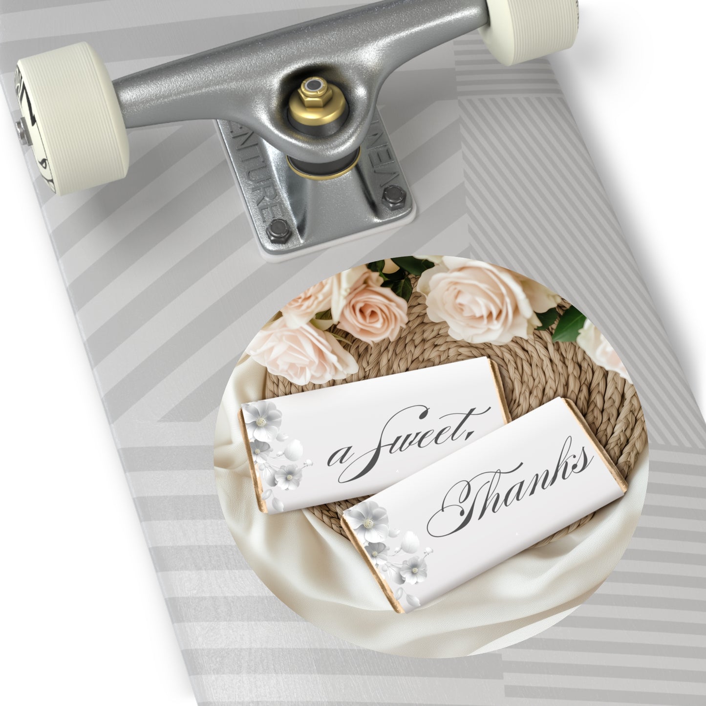 Elegant Floral Thank You Custom Vinyl Stickers | Wedding Favors, Bridal Party, DIY Decorations, Business Branding, Custom Gifts