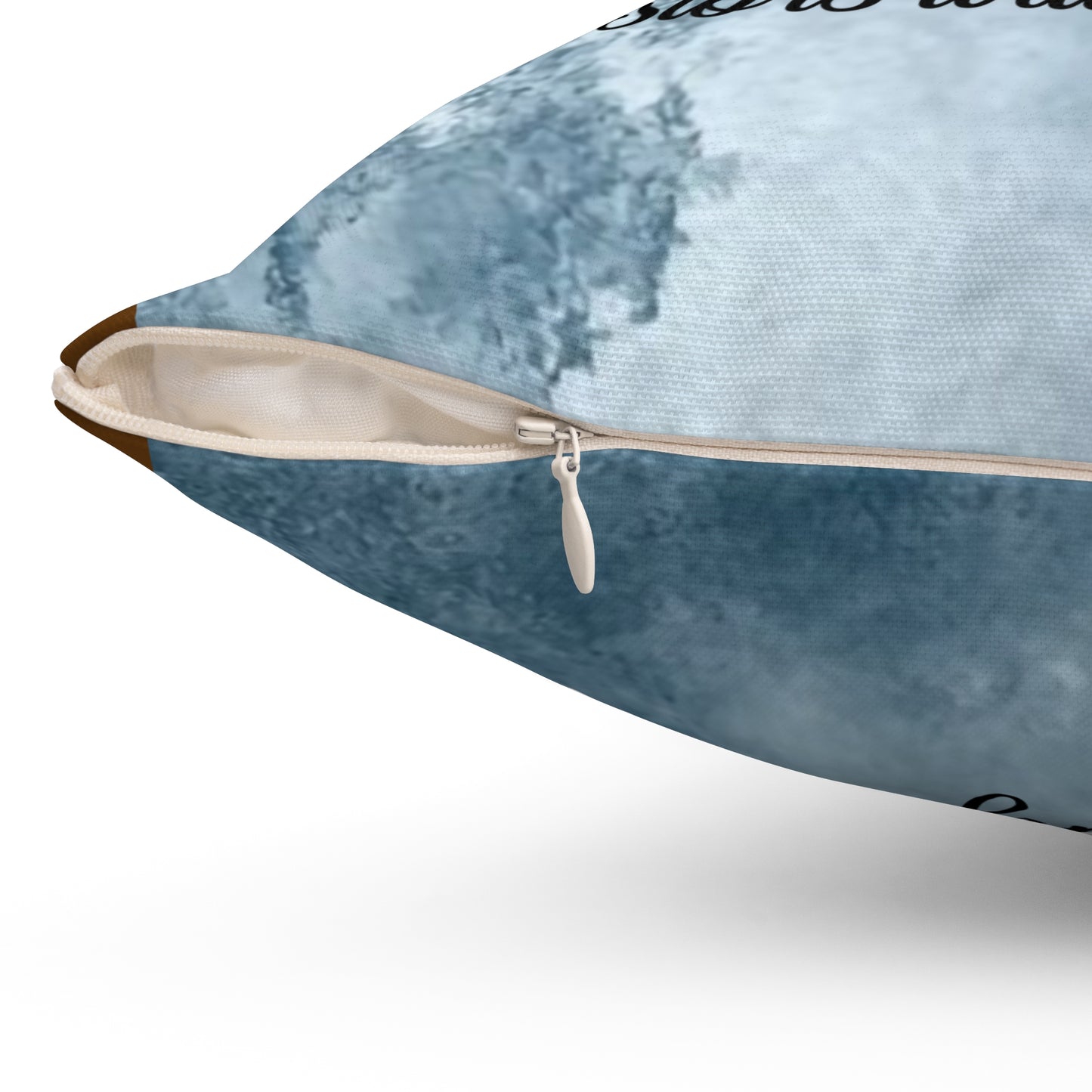 Inspirational Fall Floral Pillow, Motivational Decor, Home Accent, Gift for Ancestor Celebration, Family Gathering