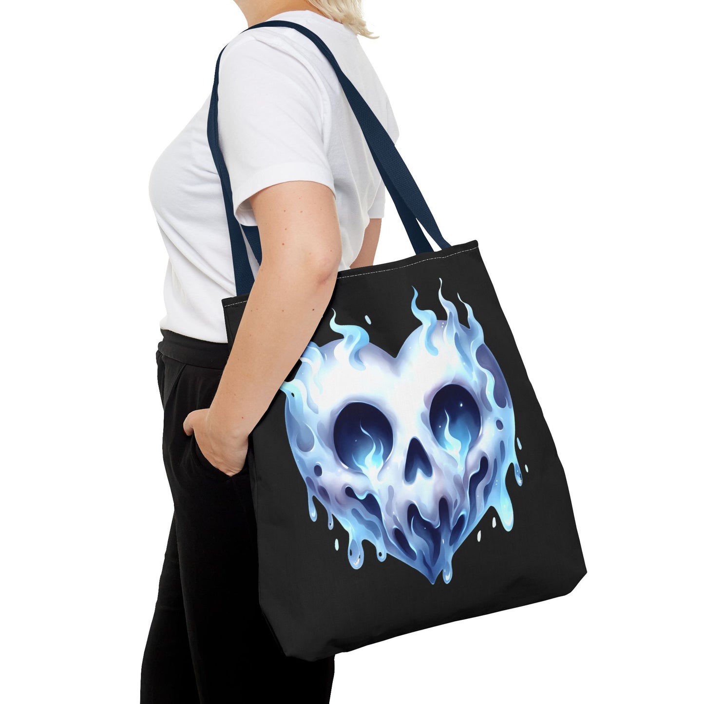 Fashionable Halloween Theme Tote Bag - Stylish Ghost Design Everyday Gift