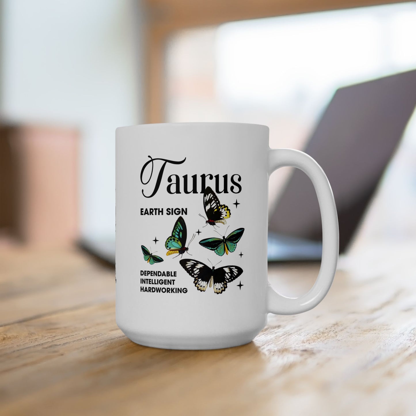 Taurus Zodiac Ceramic Mug - 11oz & 15oz - Astrology Gift for Taurus