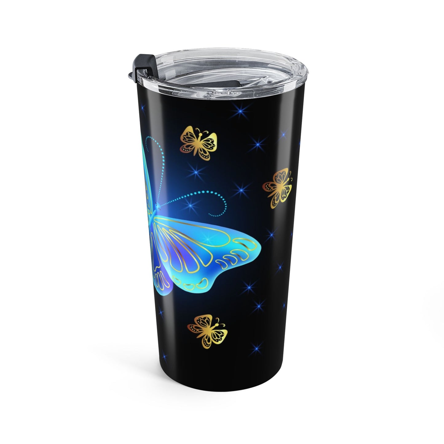 Butterfly Design Tumbler 20oz - On-The-Go Hydration Gift
