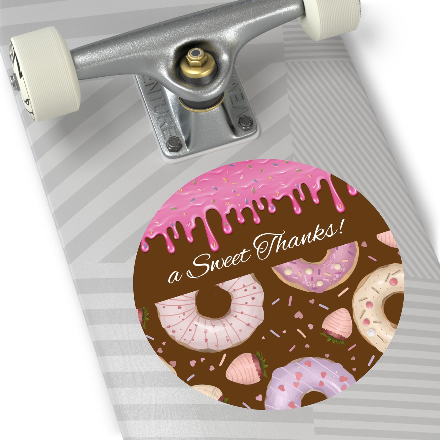 Custom Delightful Donut Vinyl Stickers, Sweet Thank You Labels, Party Favors, Custom Stickers for Gifts, Cute Decor for Celebrations, Goody bags