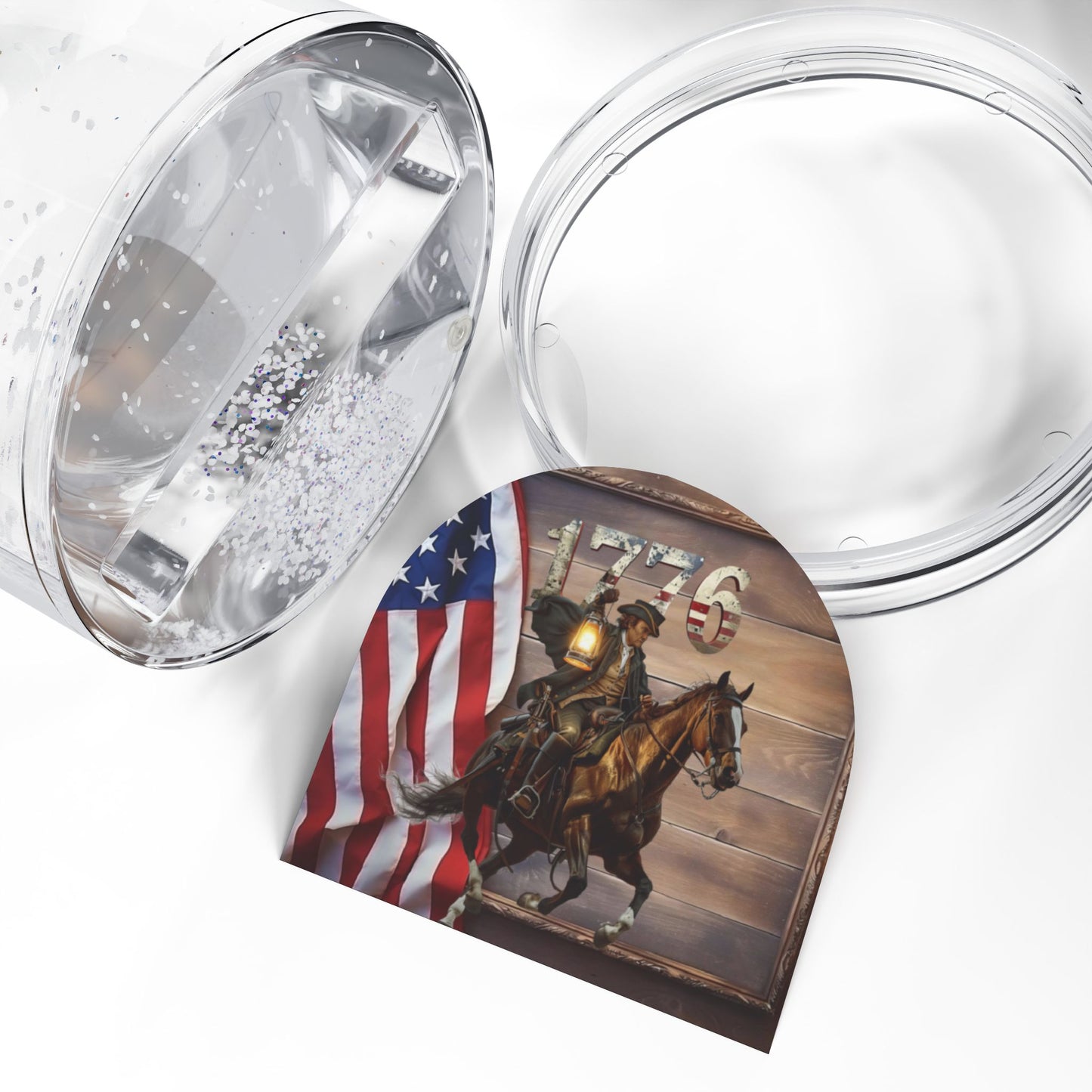 American Revolution Themed Snow Globe, Patriotic Home Decor, Unique Gift for History Lovers, Memorial Day, 4th of July Decoration