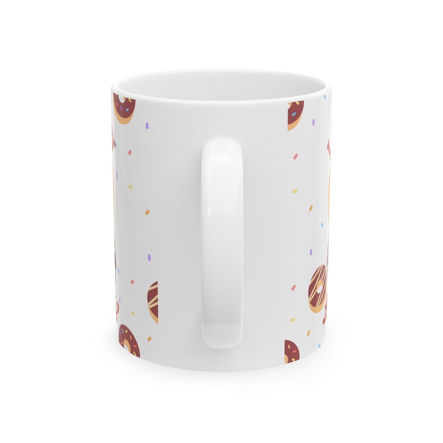 Whimsical Donut Ceramic Mug - Perfect for Coffee Lovers, Gift for Foodies, Birthday Celebration, Kitchen Decor, Funny Beverage Holder