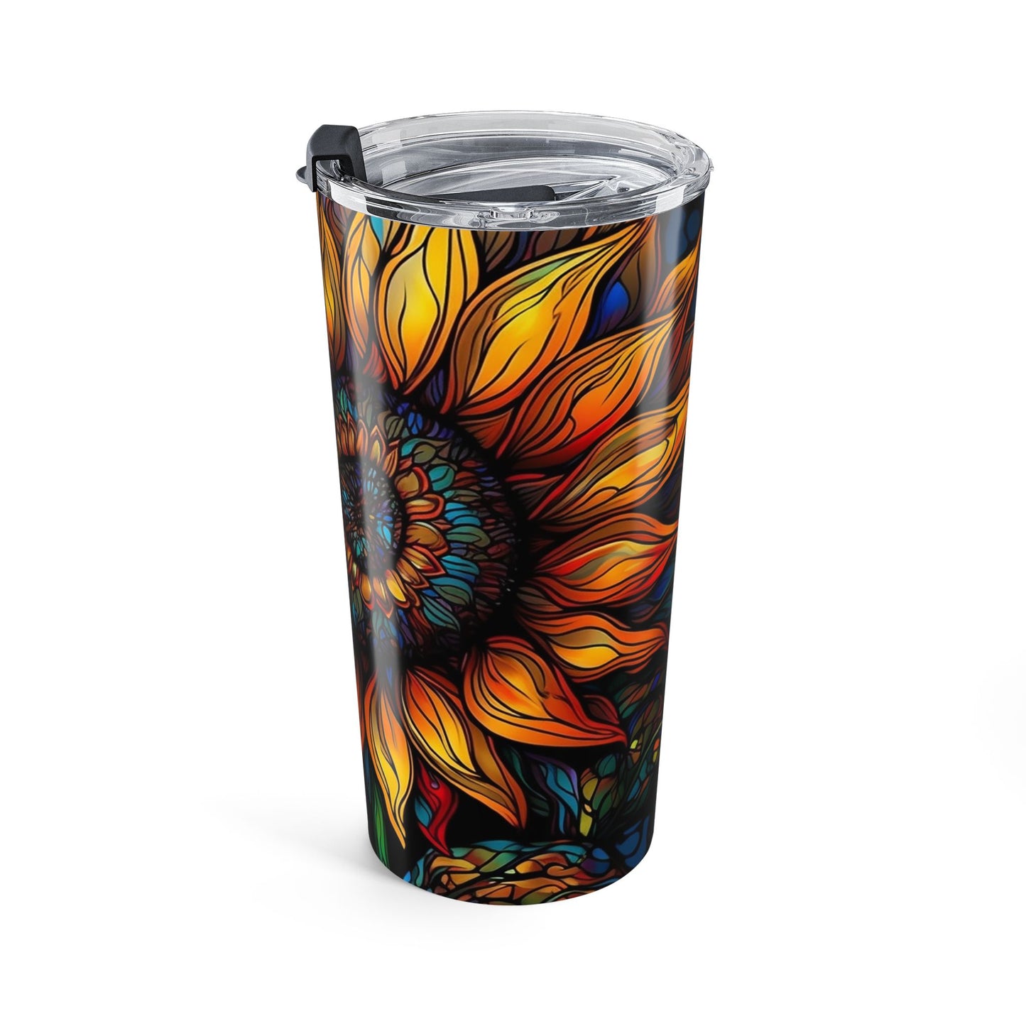 Vibrant Sunflower Tumbler 20oz - Colorful Floral Gift
