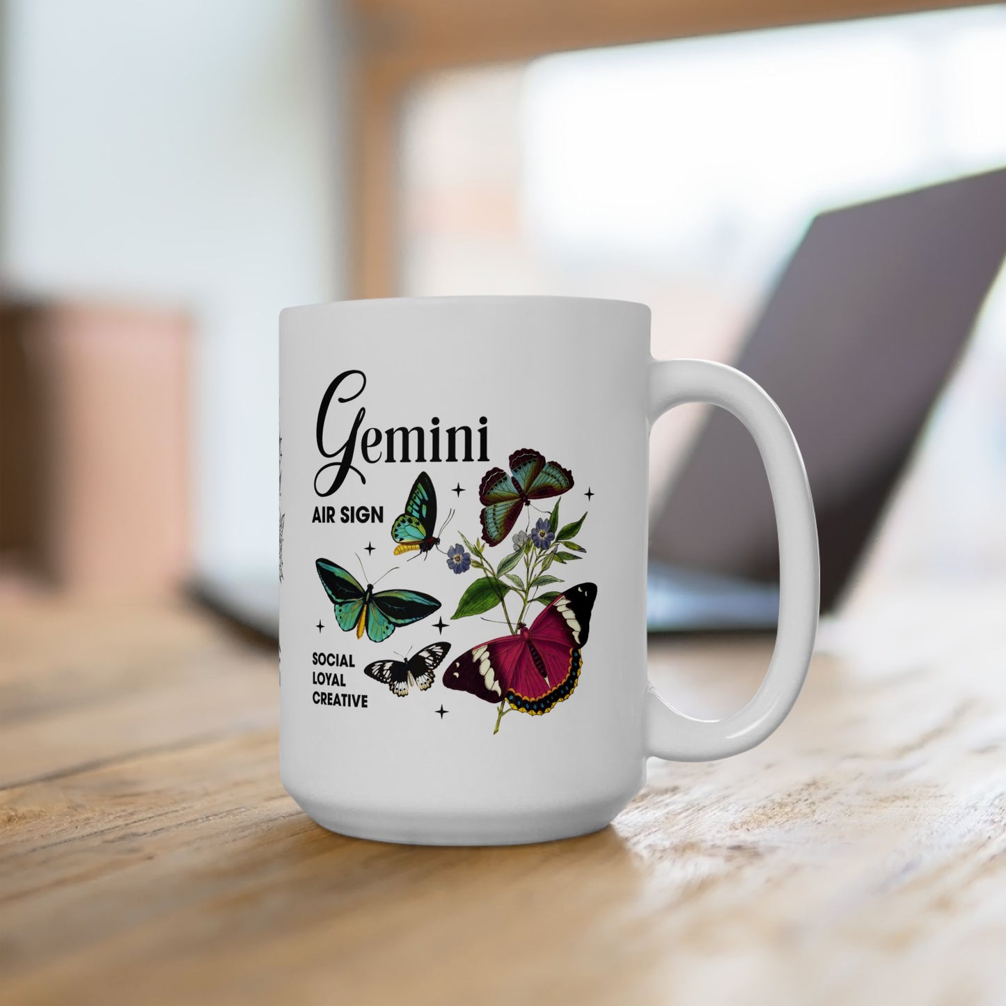 Gemini Zodiac Ceramic Mug – 11oz & 15oz – Astrology Gift for Star Sign Lovers