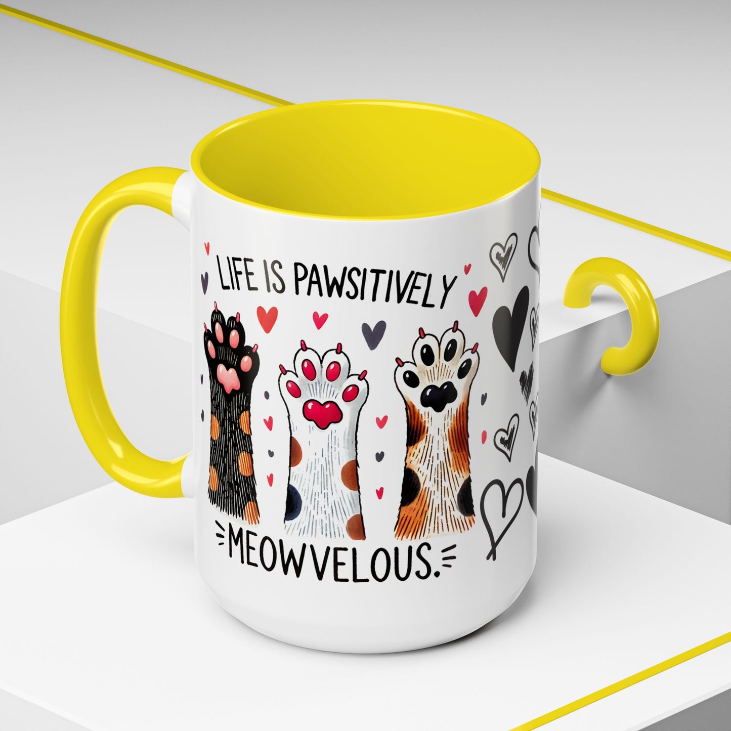 Coffee Mug - Humorous Stylish Cat Saying Mug, Gift Mug for Cat Lovers, Animal Lover Gift Idea, Housewarming Gift