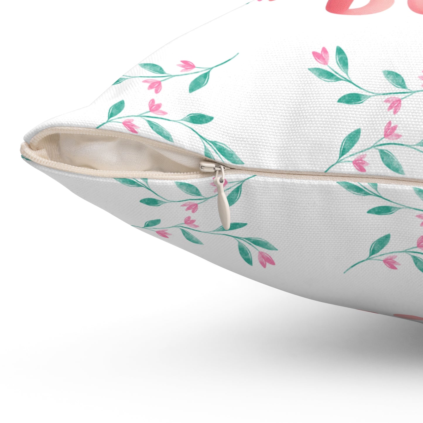 Cute Bee Decorative Pillow, Bae Bee Cushion, Floral Bee Home Decor, Kids Room Accent, Gifts for Bee Lovers, Spring Decoration