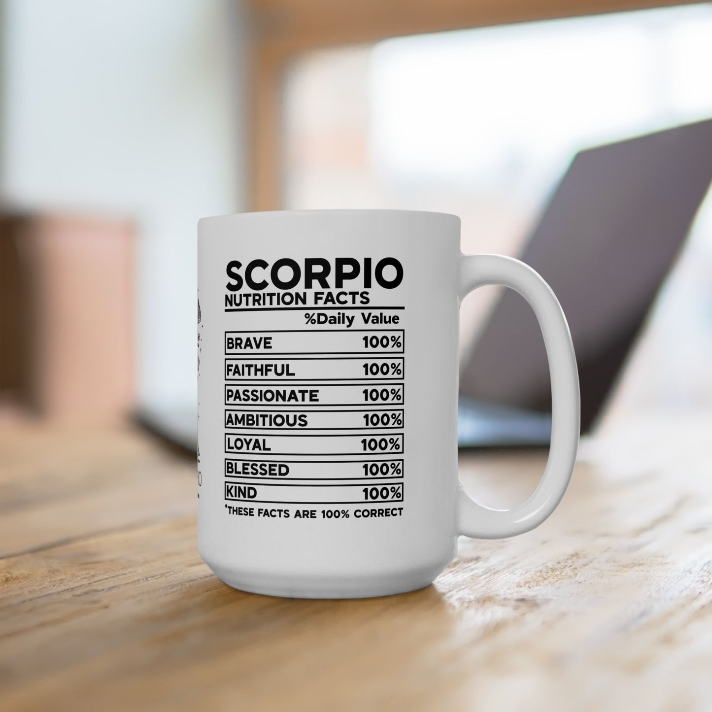 Scorpio Zodiac Ceramic Mug - Astrology Gift for Horoscope Lovers