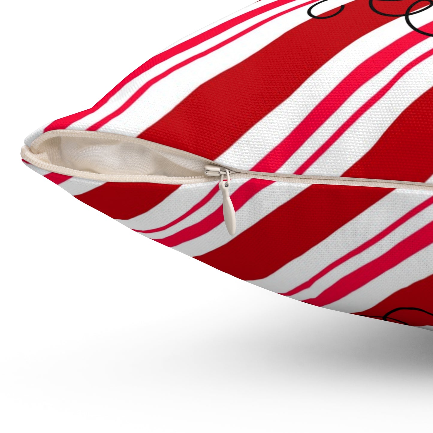 Pet Holiday Theme Spun Polyester Square Pillow, Pet Lover's Christmas Decor for Home or Office, Holiday Decor for Pet Lover's