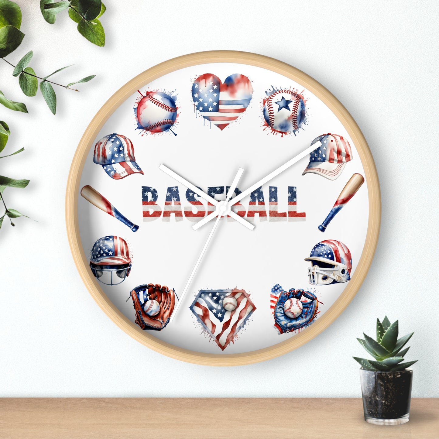 Baseball Theme Wall Clock - Sports Decor Gift for Baseball Lovers