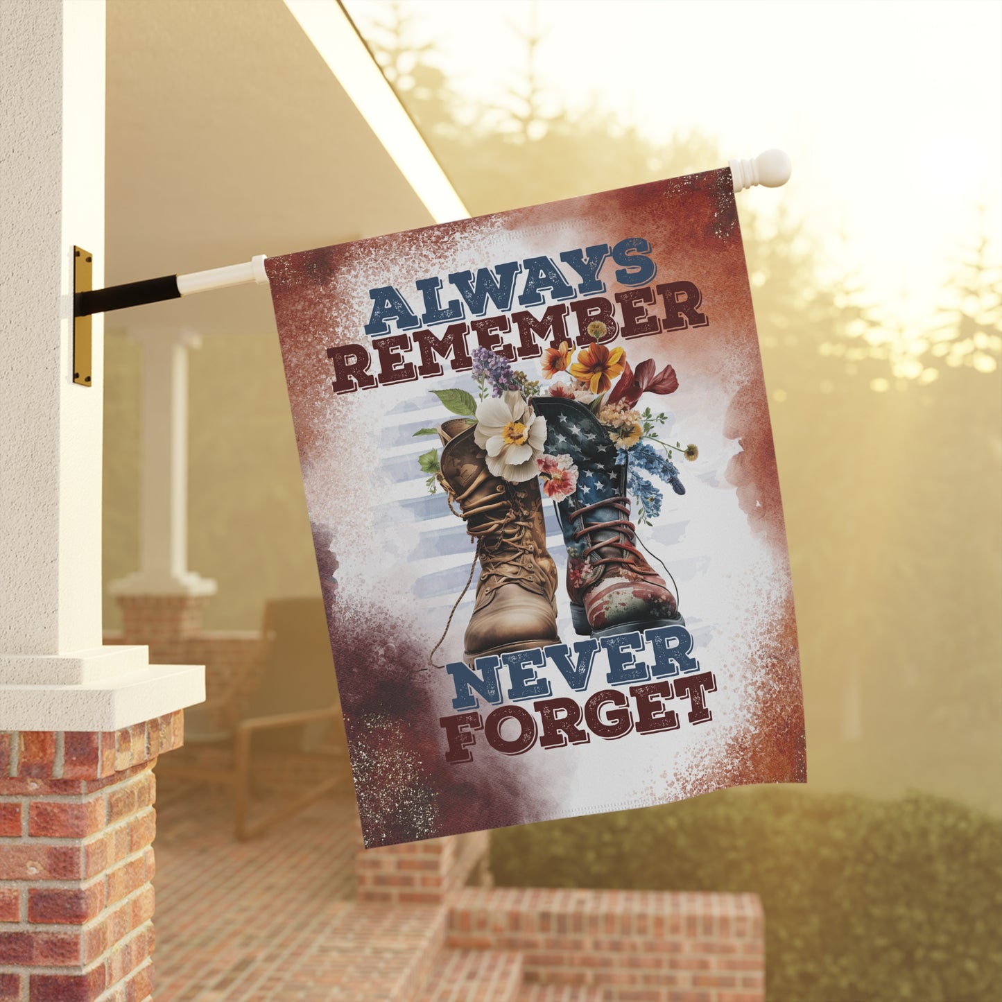 Memory Garden Flag - Always Remember Never Forget Banner