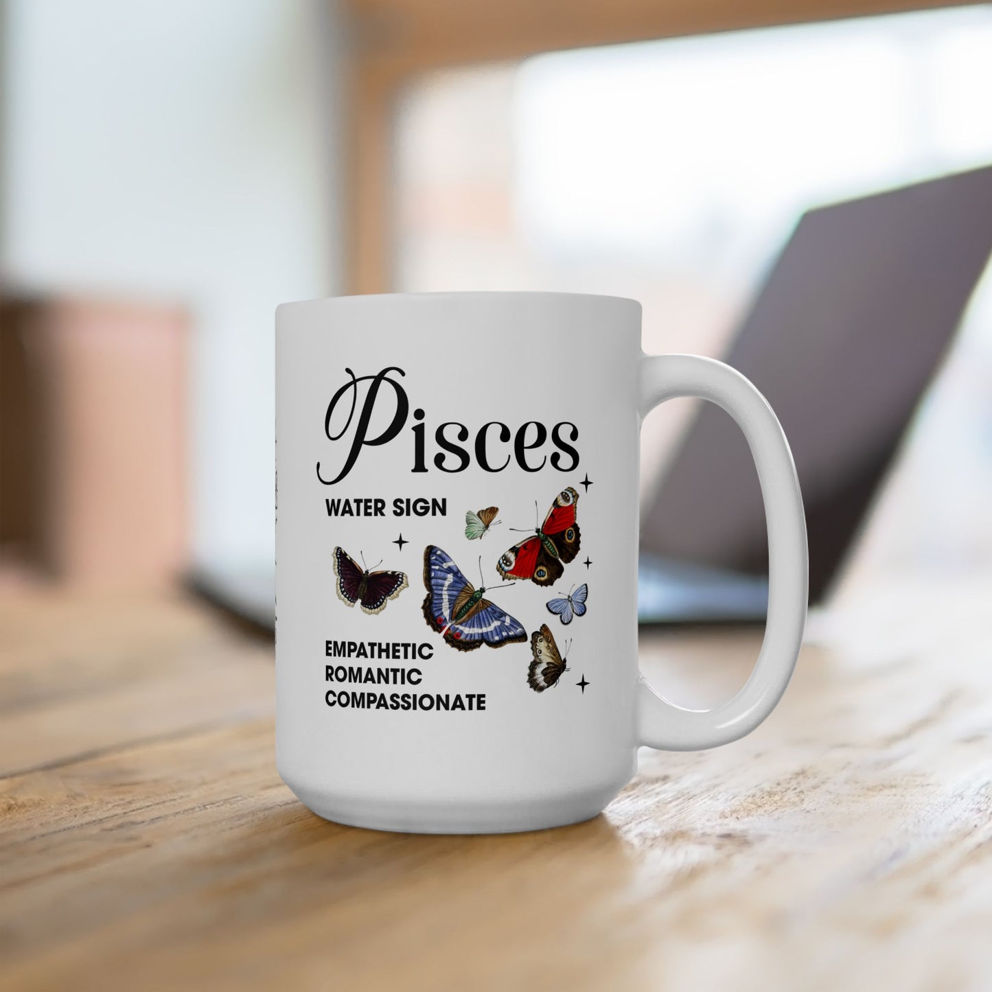 Pisces Zodiac Ceramic Mug (11oz & 15oz) – Astrology Gift for Horoscope Lovers