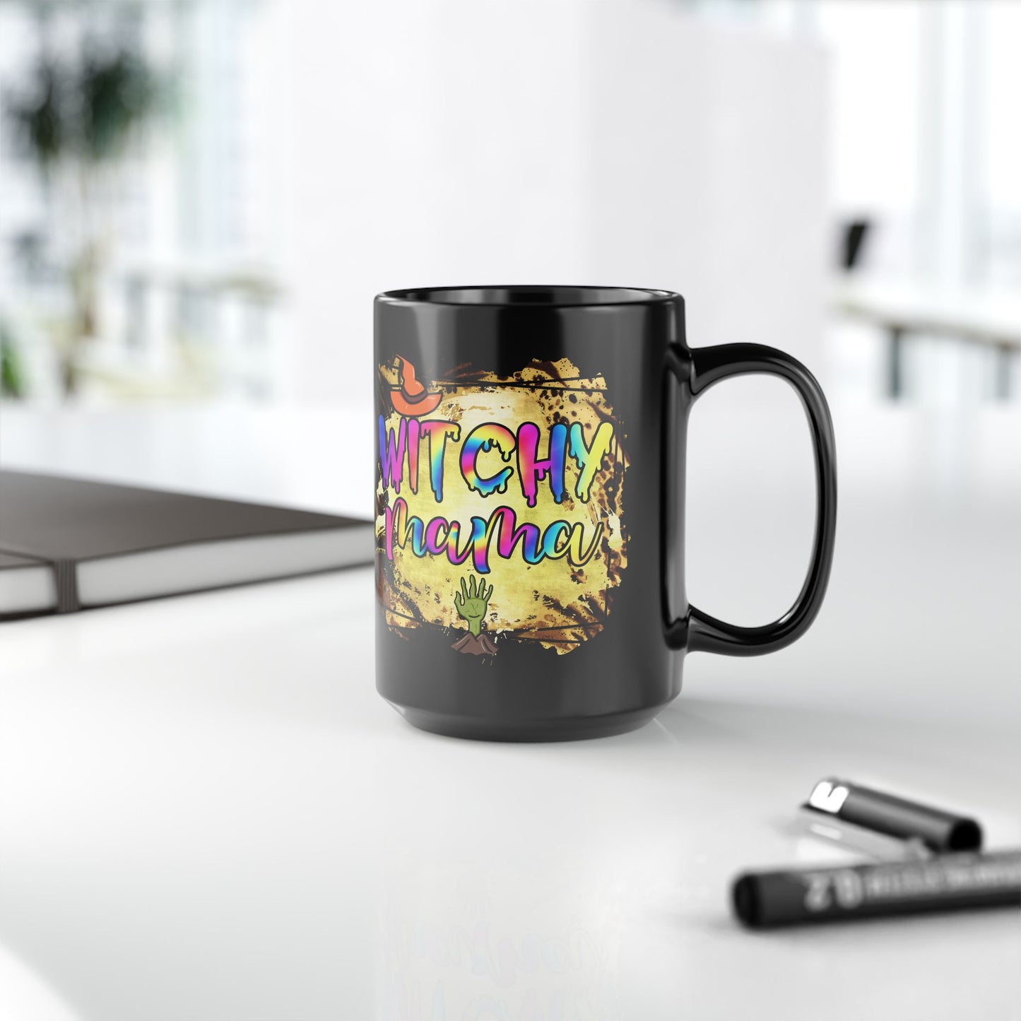 Witchy Mama Mug, Magical Coffee Cup for Moms, Halloween Gift, Boho Style Drinkware, Fun Witchy Mug