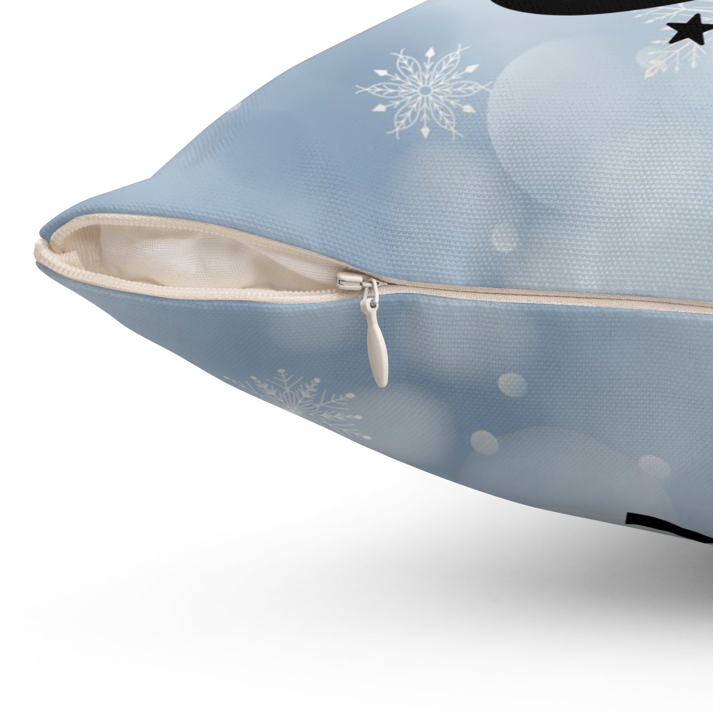 Pet Holiday Theme Spun Polyester Square Pillow, Cute Holiday Quote for Pet Lovers, Pet Lover's Holiday Decor, Pet Holiday Decor for Anyone