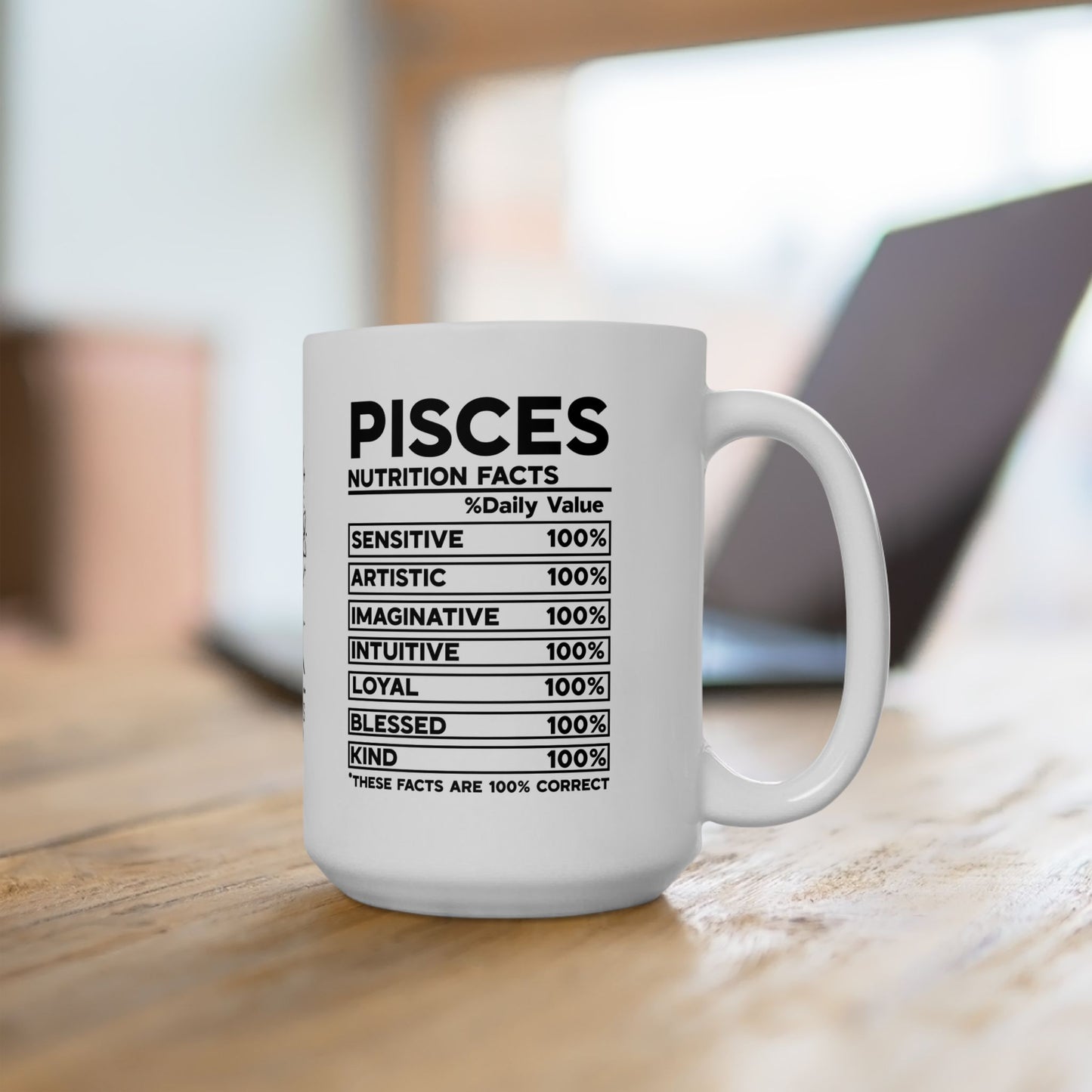 Pisces Zodiac Ceramic Mug (11oz & 15oz) – Astrology Gift for Horoscope Lovers