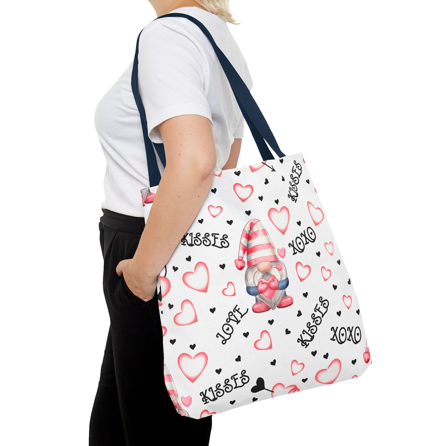 Romantic Love Gnome Tote Bag - Whimsical Valentine Gift for Gnome Lovers
