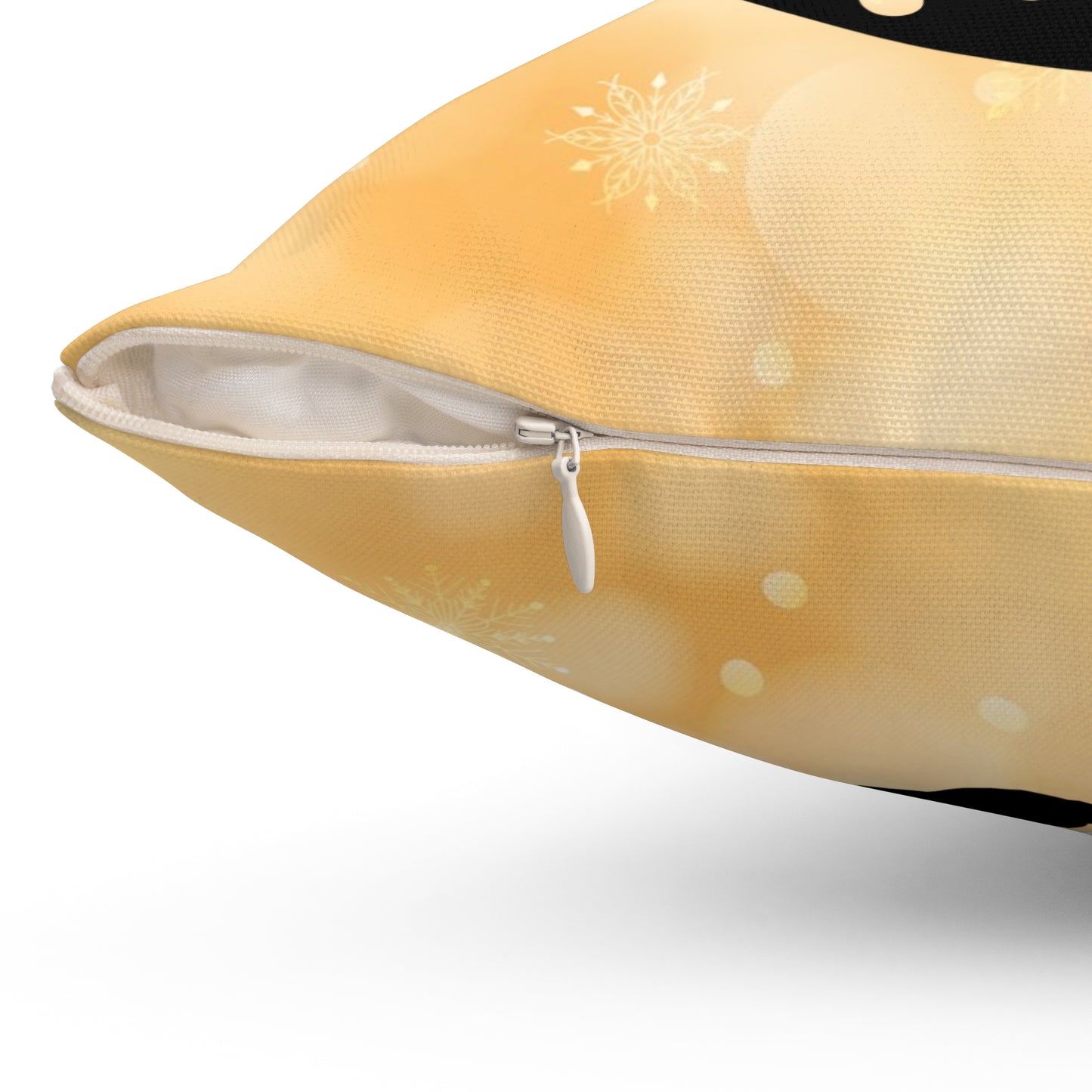 Pet Cat Christmas Theme Spun Polyester Square Pillow, Animal Lovers, CatLover's Christmas Decor, Christmas Quote Cat Accent for Home or Office