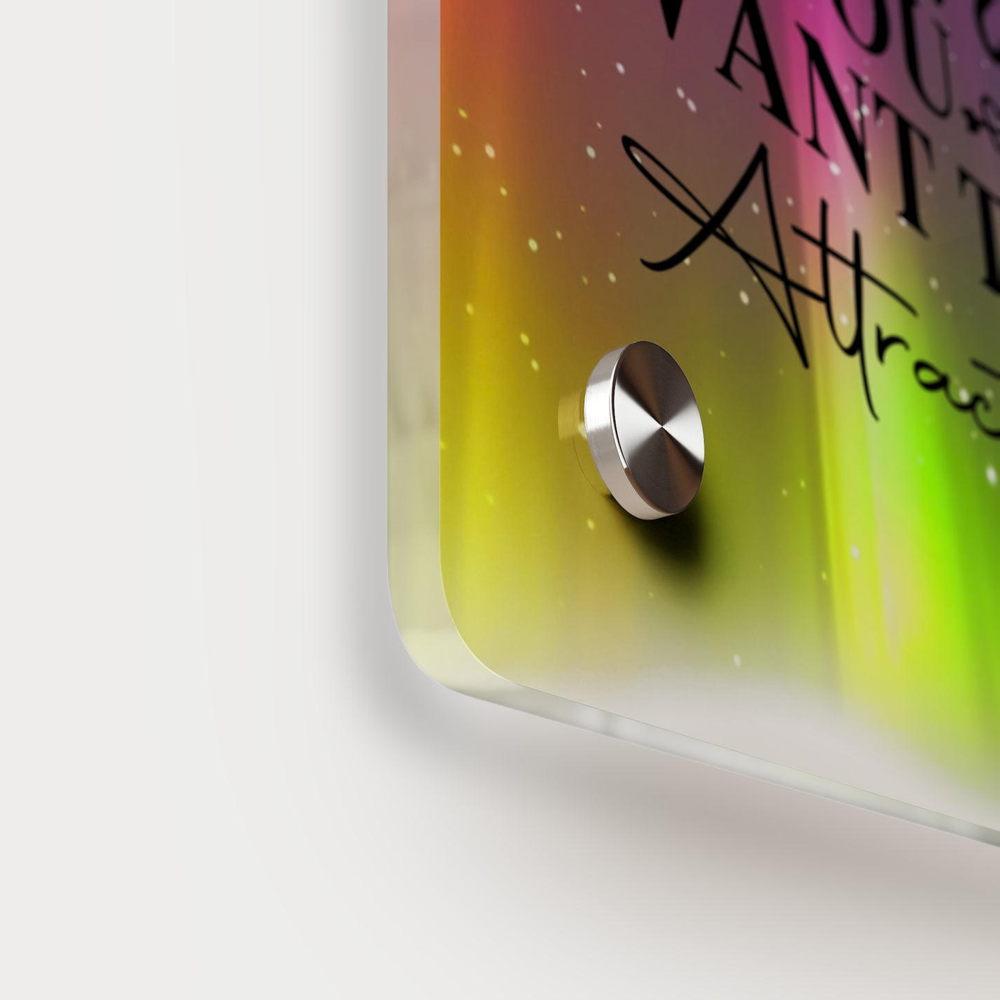 Acrylic Wall Art Panel - Inspirational Quote 'Be the Energy You Want to Attract' Wall Decor