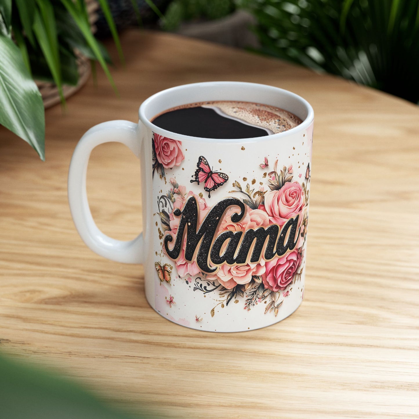 Floral Mama Ceramic Mug - Perfect Gift for Moms