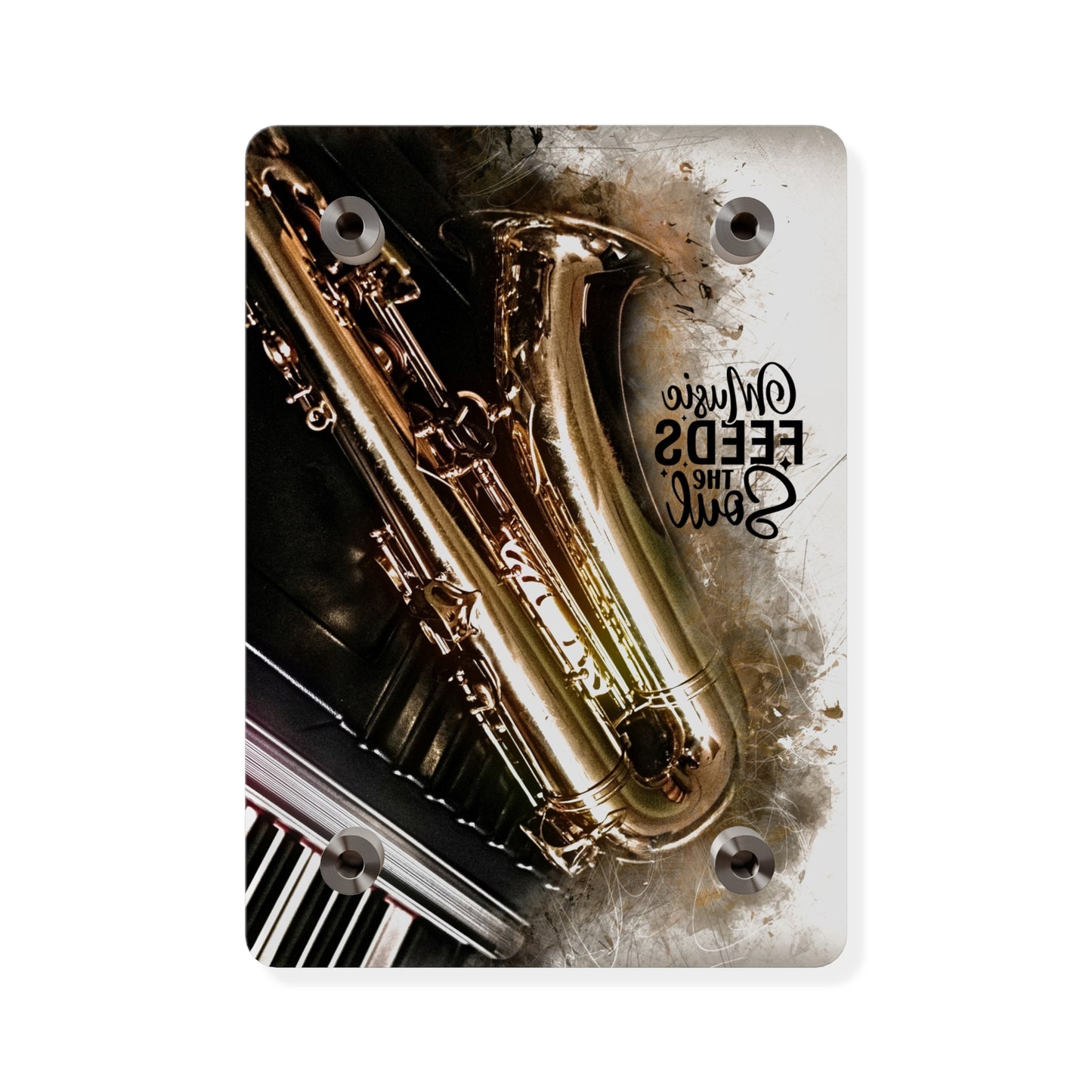 Inspirational Acrylic Wall Art Panel - "Music Feeds the Soul"