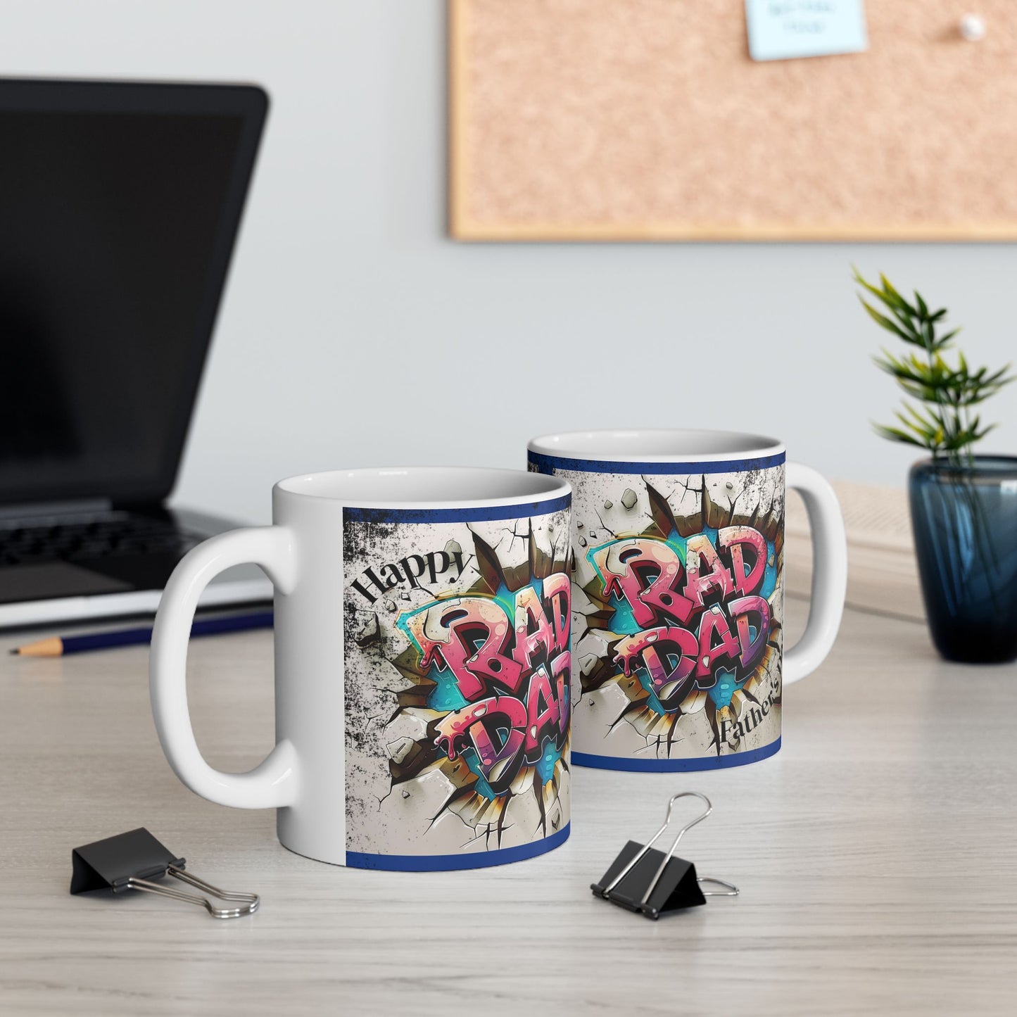 3D Graffiti Mug - Unique Coffee Cup Dads, Father's Day, for Art Lovers, Gift for Birthdays, Creative Kitchen Decor, Visual Art Appreciation