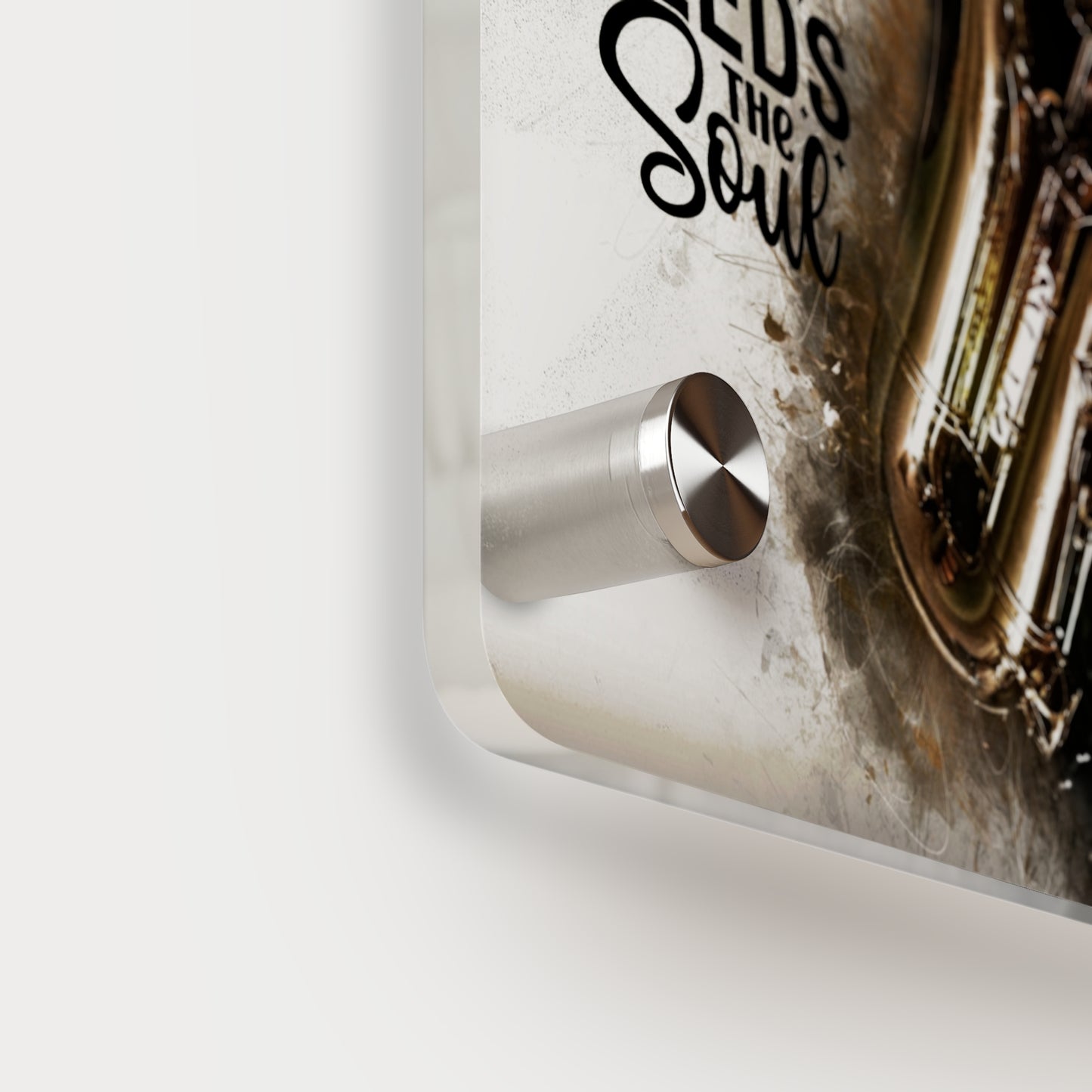 Inspirational Acrylic Wall Art Panel - "Music Feeds the Soul"