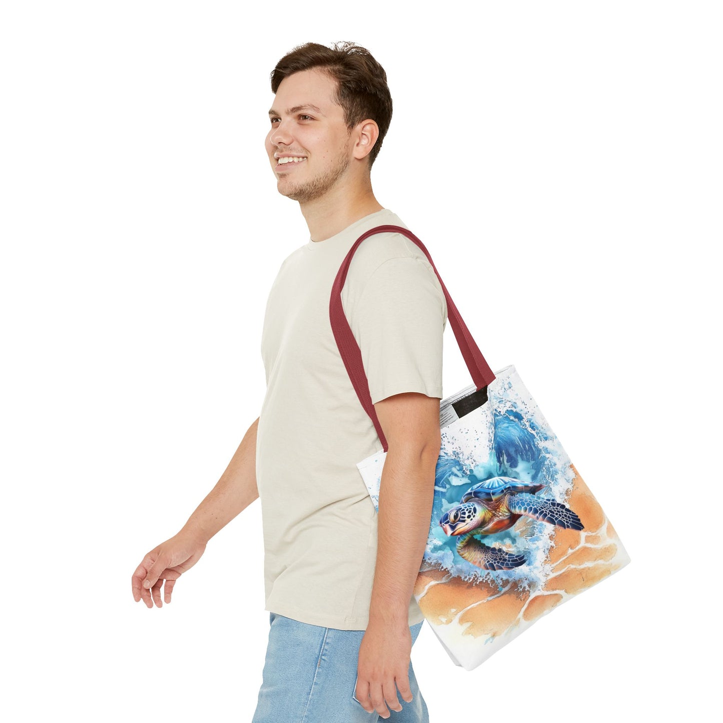 Ocean Turtle Tote Bag - Eco-Friendly, Beach Vibes, Summer Gift, Sea Life Accessory, Environmental Awareness