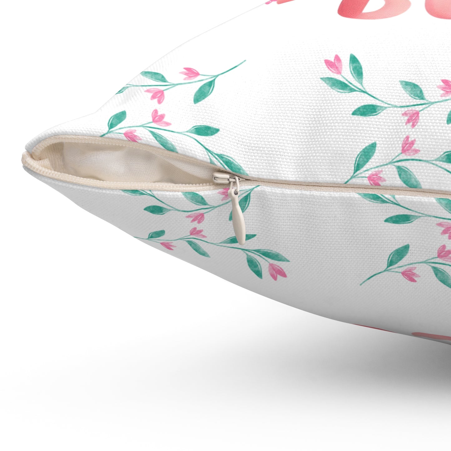 Cute Bee Decorative Pillow, Bae Bee Cushion, Floral Bee Home Decor, Kids Room Accent, Gifts for Bee Lovers, Spring Decoration