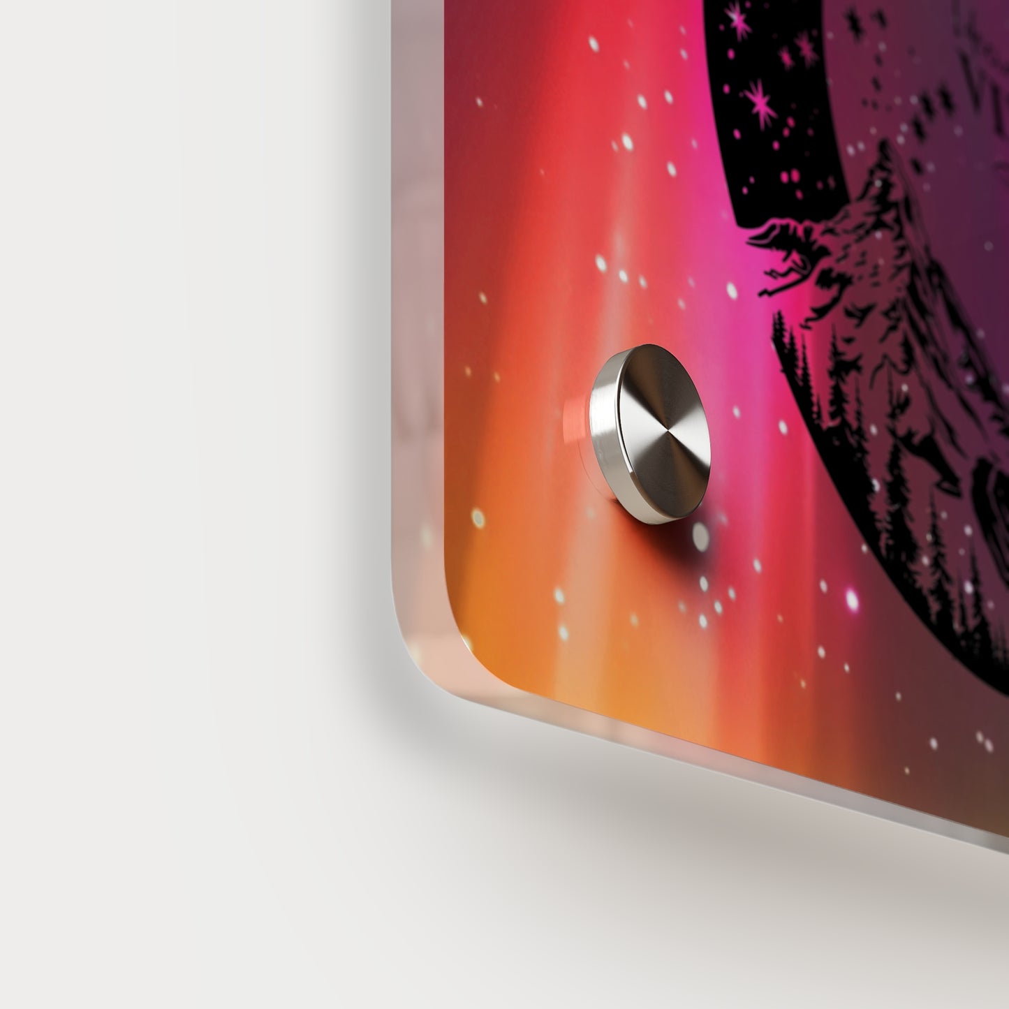 Acrylic Wall Art Panel - Inspirational Quote 'I Decide My Vibe' Hiking Scene