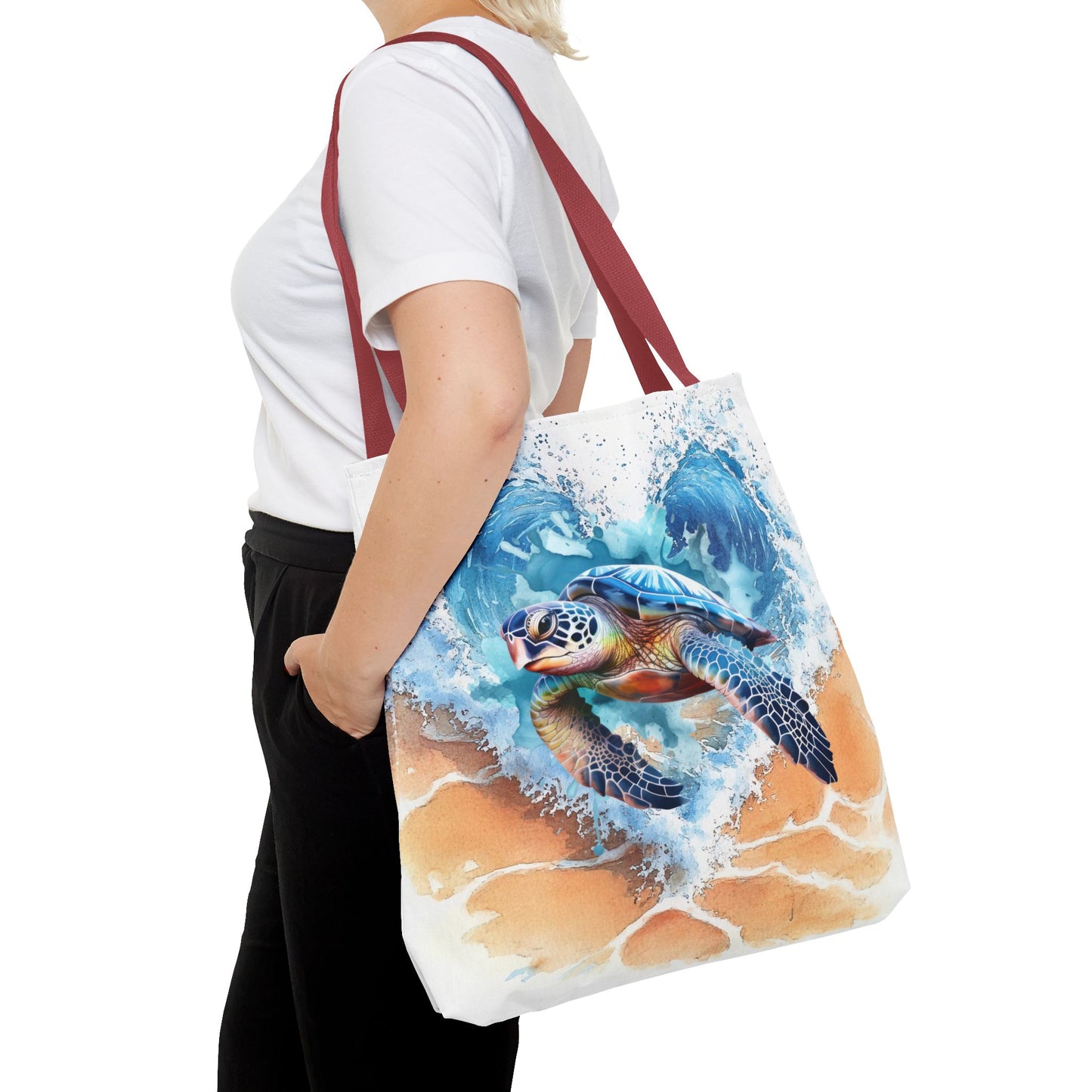 Ocean Turtle Tote Bag - Eco-Friendly, Beach Vibes, Summer Gift, Sea Life Accessory, Environmental Awareness