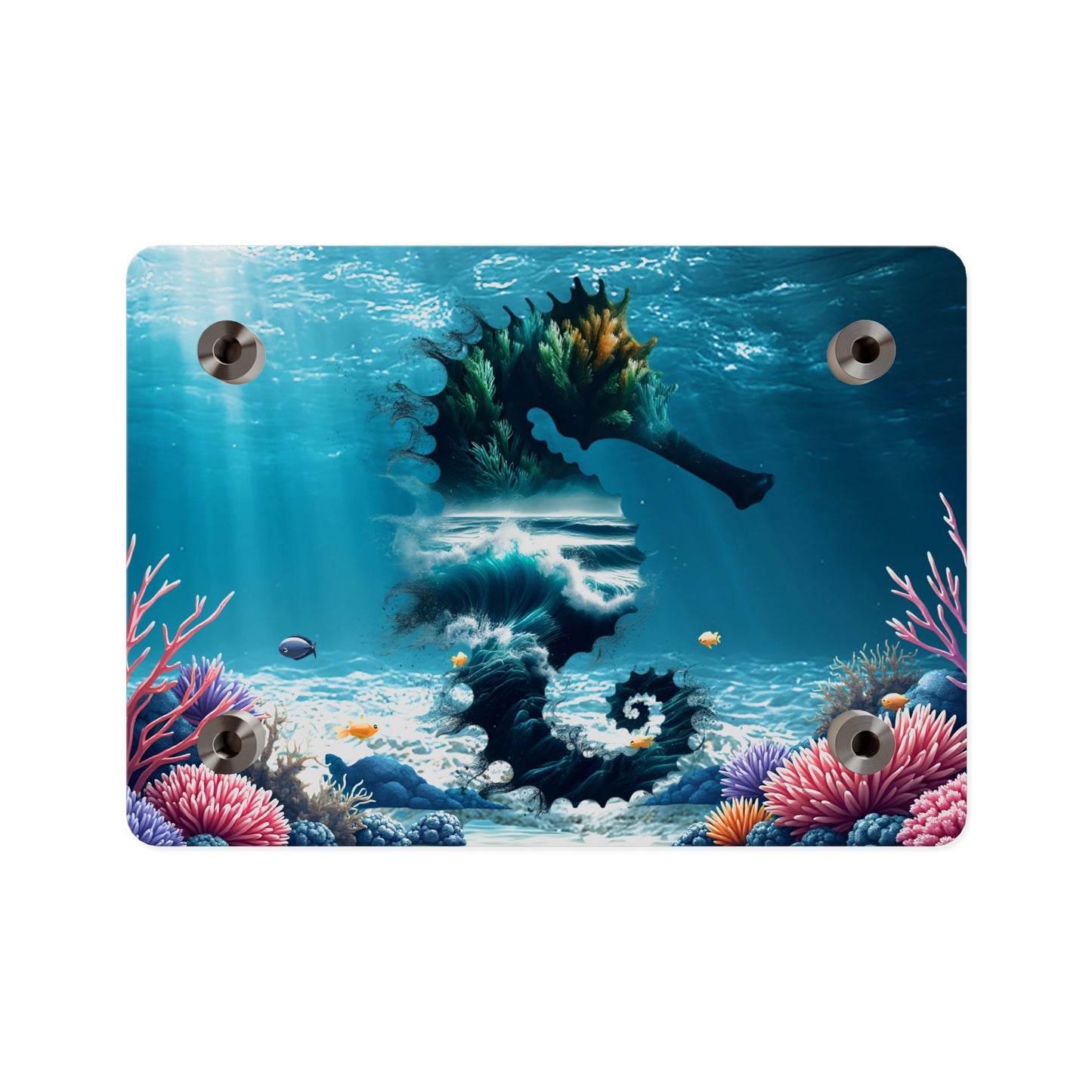 Acrylic Wall Art Panel — Underwater Seahorse Ocean Scene Panel