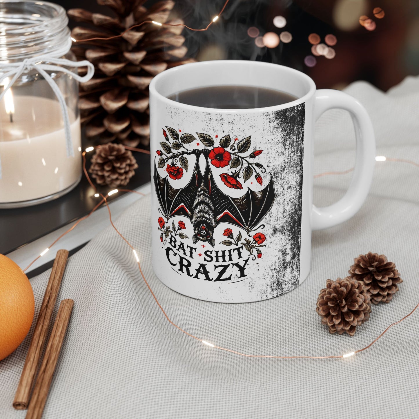 Ceramic Mug - "Baby, I'm Bat Crazy" - Gothic Coffee Mug (11oz, 15oz)