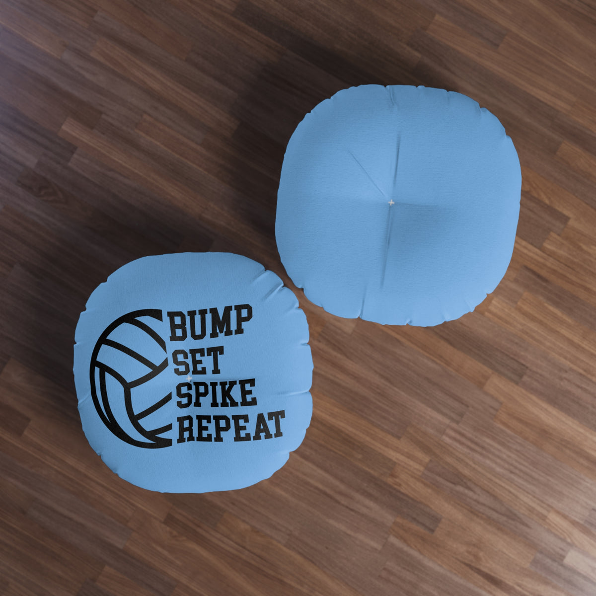 Tufted Floor Pillow Round- Volleyball Theme