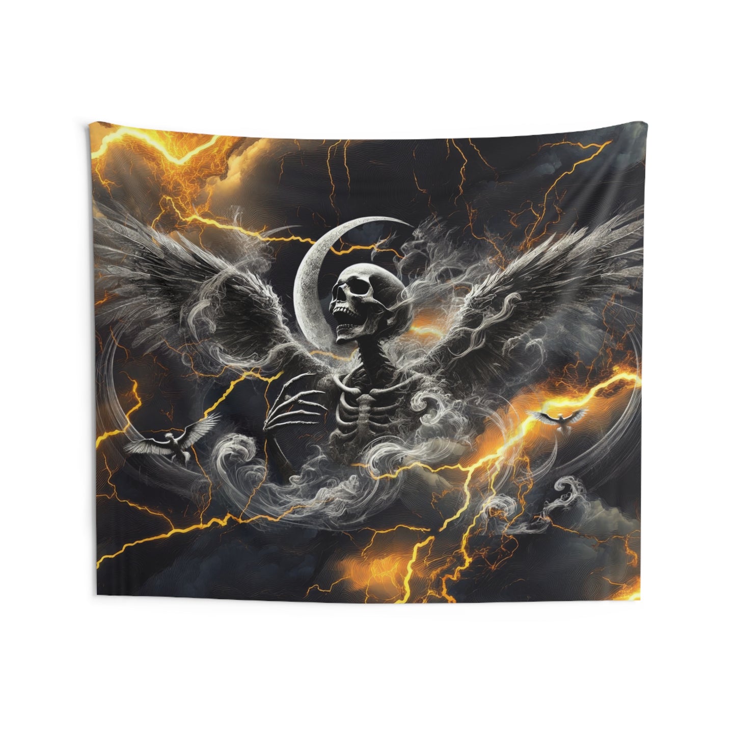 Gothic Skull Wall Tapestry - Dark Wall Decor, Bohemian Home Art, Halloween Decor, Unique Gift for Halloween, Witchy Aesthetic