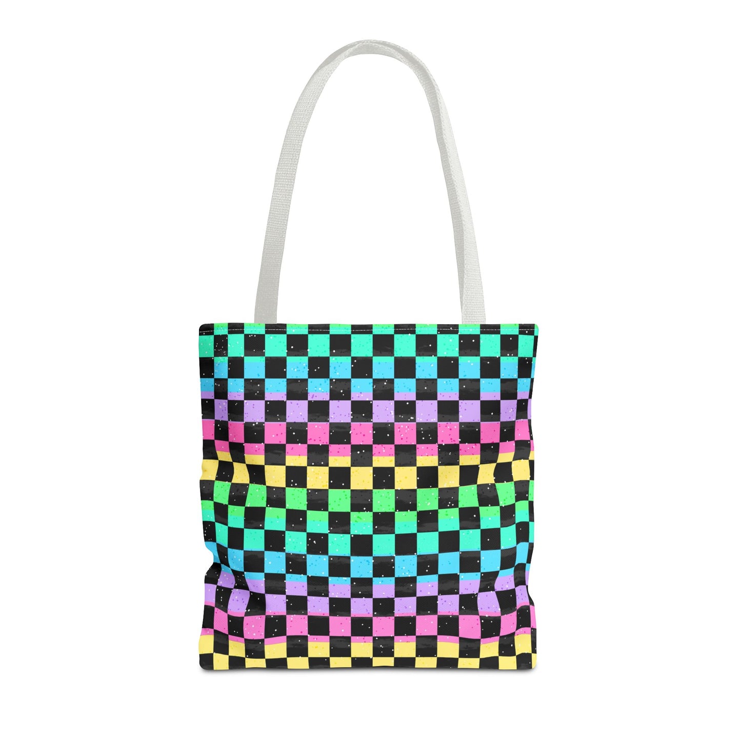 Colorful Checkerboard Tote Bag - Vibrant Reusable Shopping Bag, Eco-Friendly Gift, Summer Beach Accessory, Fashionable Everyday Tote