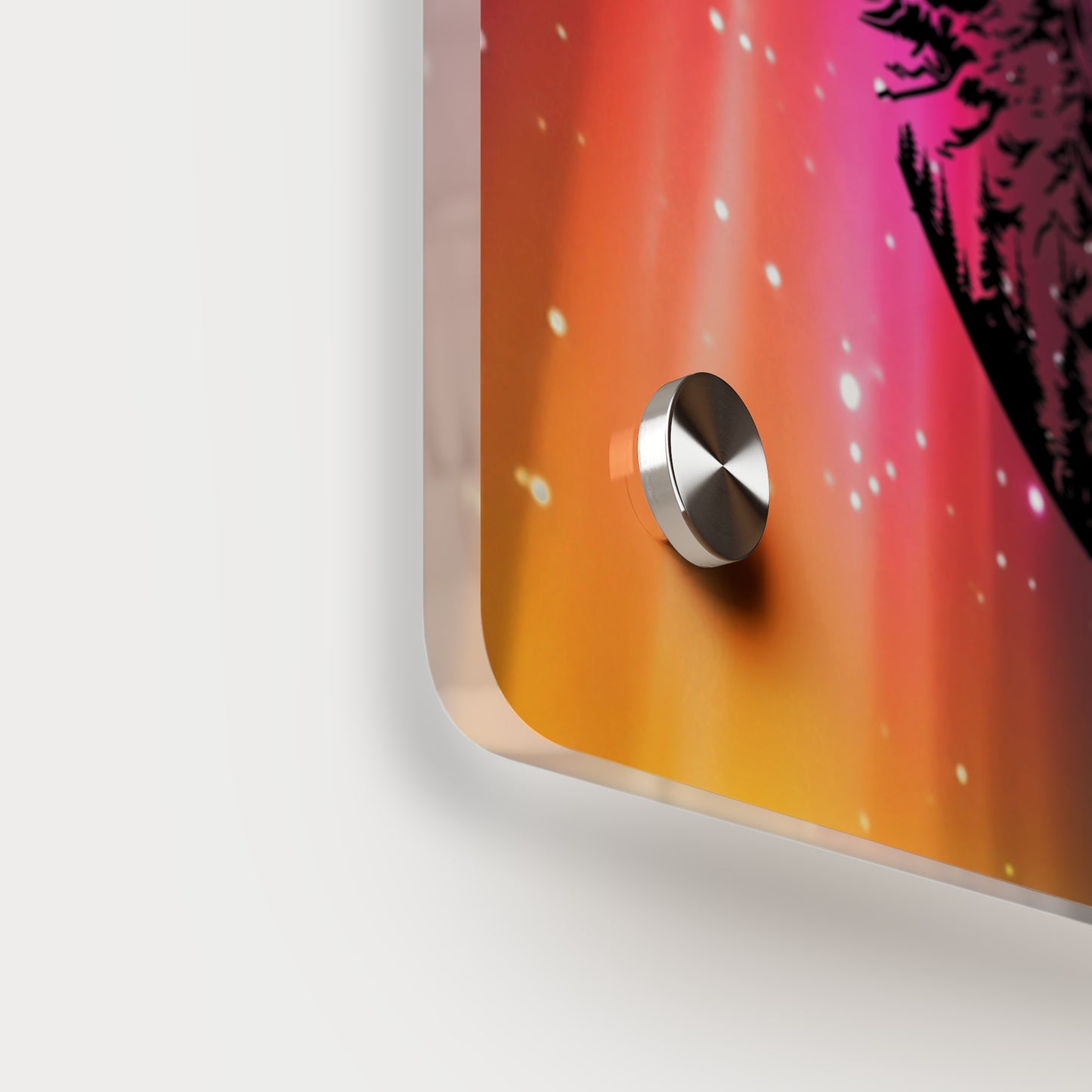 Acrylic Wall Art Panel - Inspirational Quote 'I Decide My Vibe' Hiking Scene