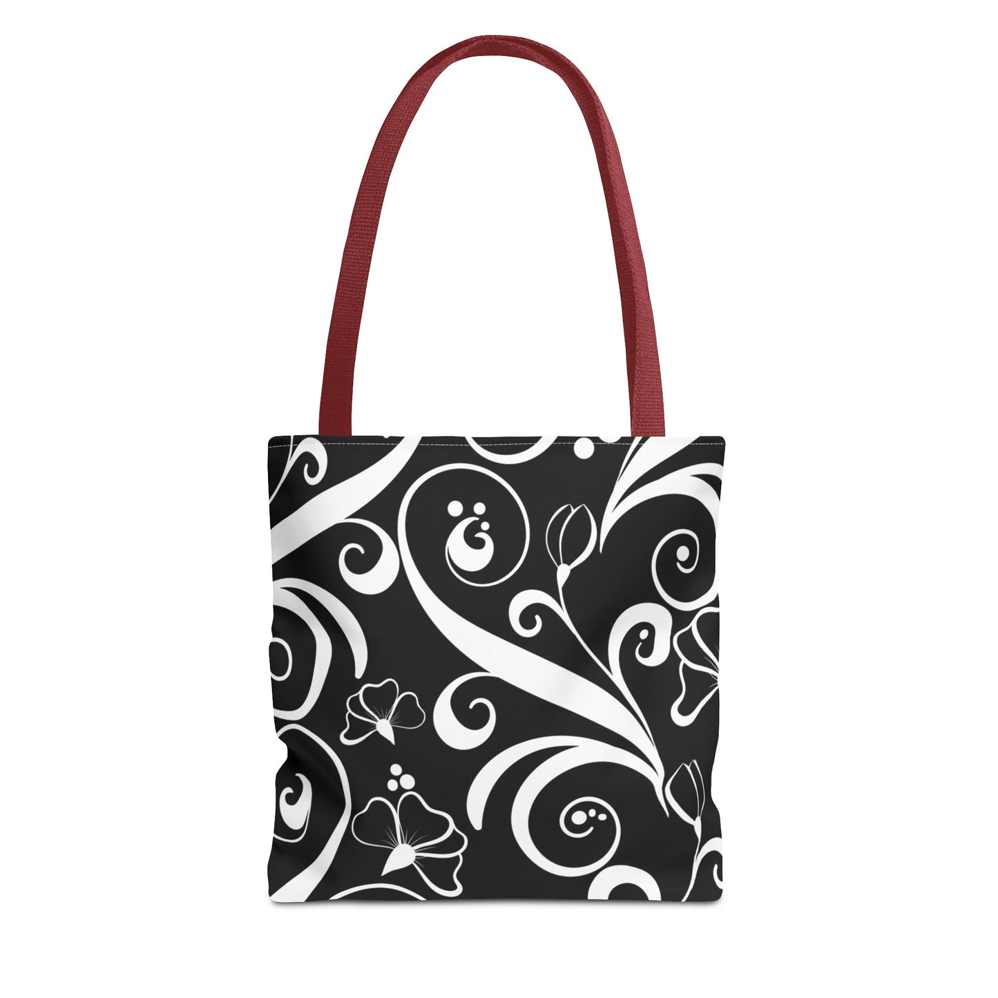 Fashionable Black and White Pattern Tote Bag (AOP), Stylish, Great Gift Idea for Birthdays, Holidays, Any Occasion for Anyone