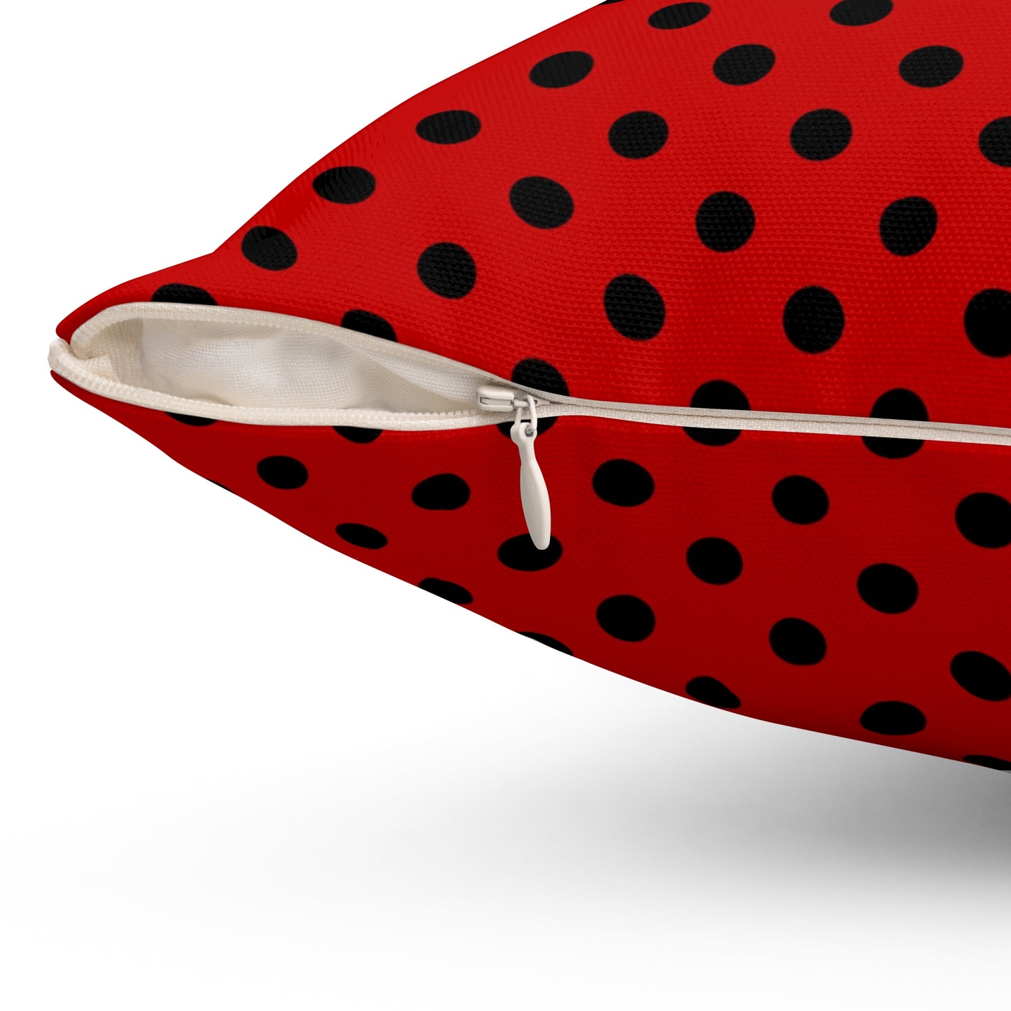 Decorative Spun Polyester Square Pillow, Cute Ladybug Pillow Decor for Home or Office, Stylish Accent for Any Room for Anyone