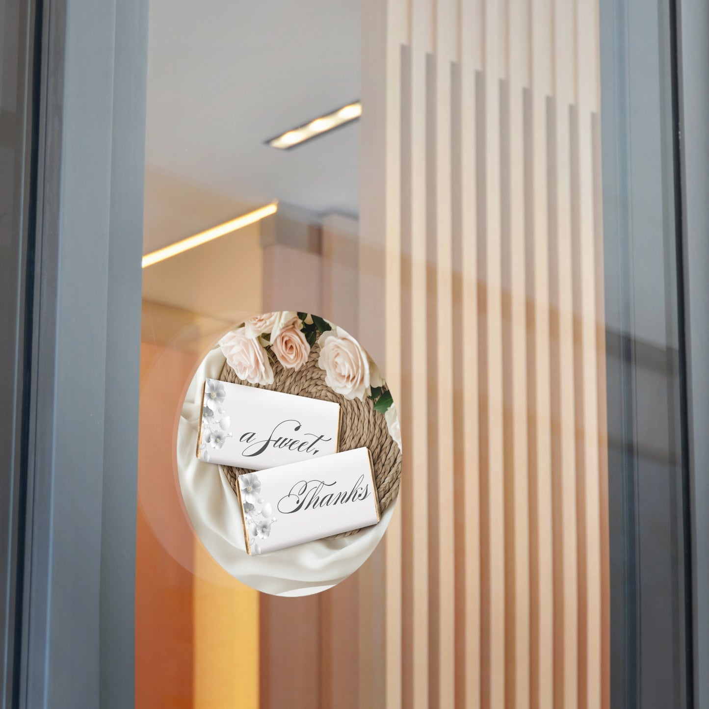 Elegant Floral Thank You Custom Vinyl Stickers | Wedding Favors, Bridal Party, DIY Decorations, Business Branding, Custom Gifts