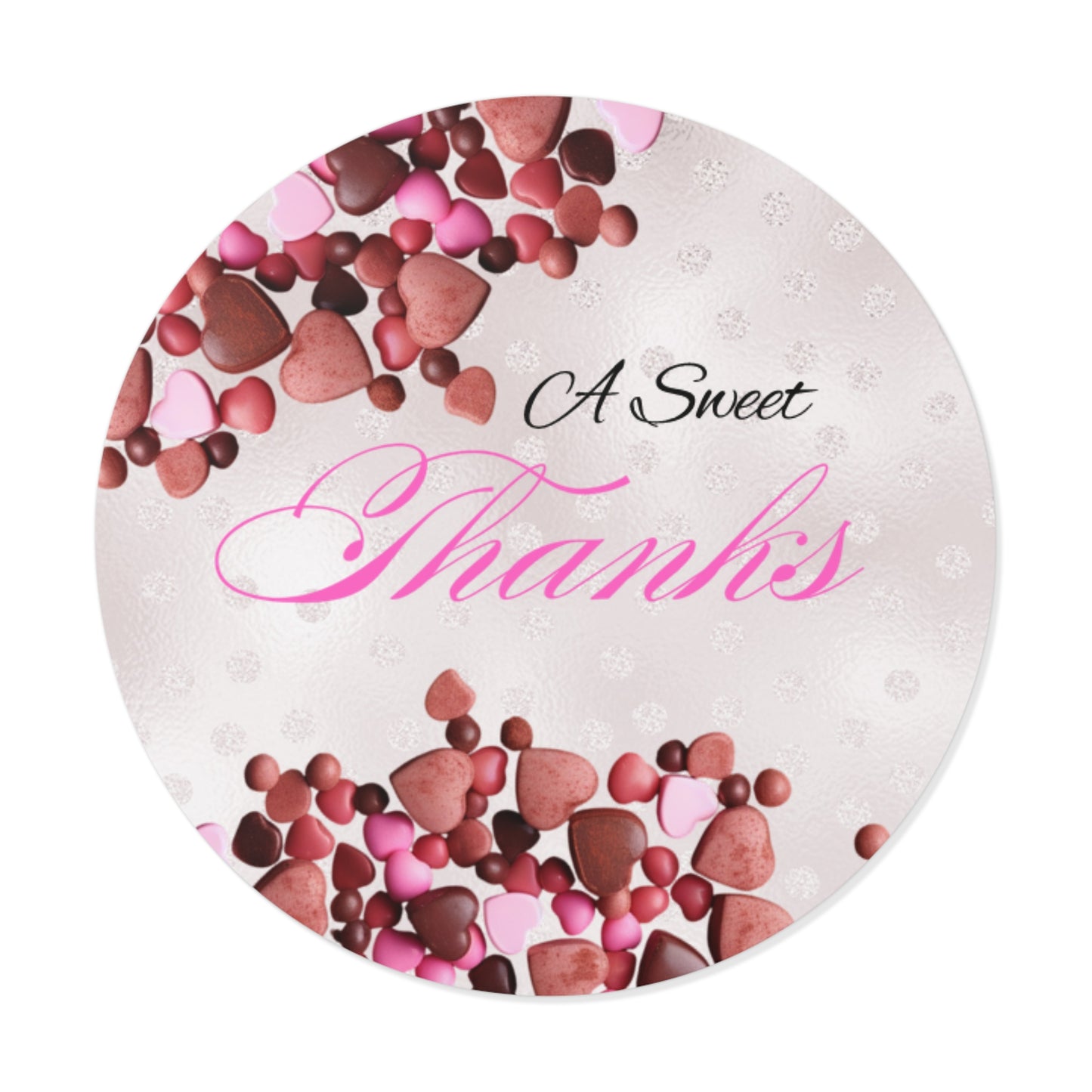 Sweet Heart Round Vinyl Stickers - Perfect For Personalized Wedding Favors, Cute Thank You Stickers, Heart Theme Party Labels, Custom Stickers for [...]
