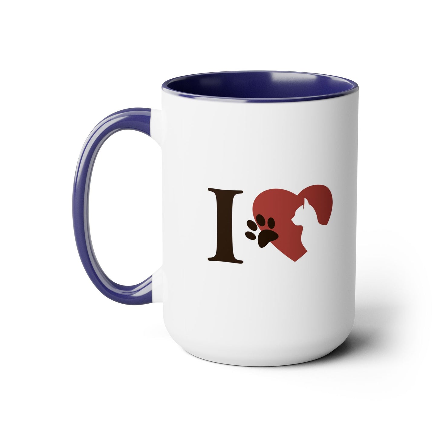 Pet Cat Theme Two-Tone Coffee Mugs, 15oz, Animal Lovers,  Cat Lover Quote, Pet Lovers, Coffee, Tea, Hot Chocolate Lovers, Gift Idea for Any Occasion